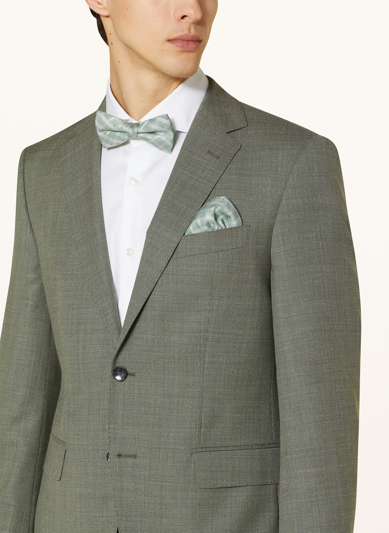 OLYMP Zestaw: mucha z poszetką: MIĘTOWY / BIAŁY