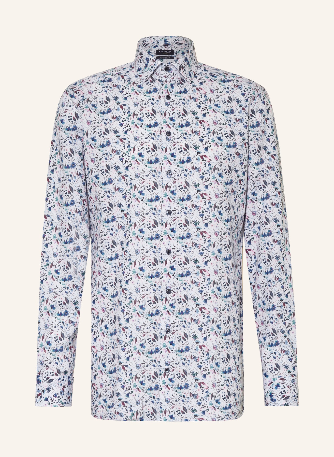 OLYMP Koszula luxor modern fit z bardzo długimi rękawami, Kolor: BRUDNY RÓŻ/ NIEBIESKI/ BIAŁY (Obrazek 1)