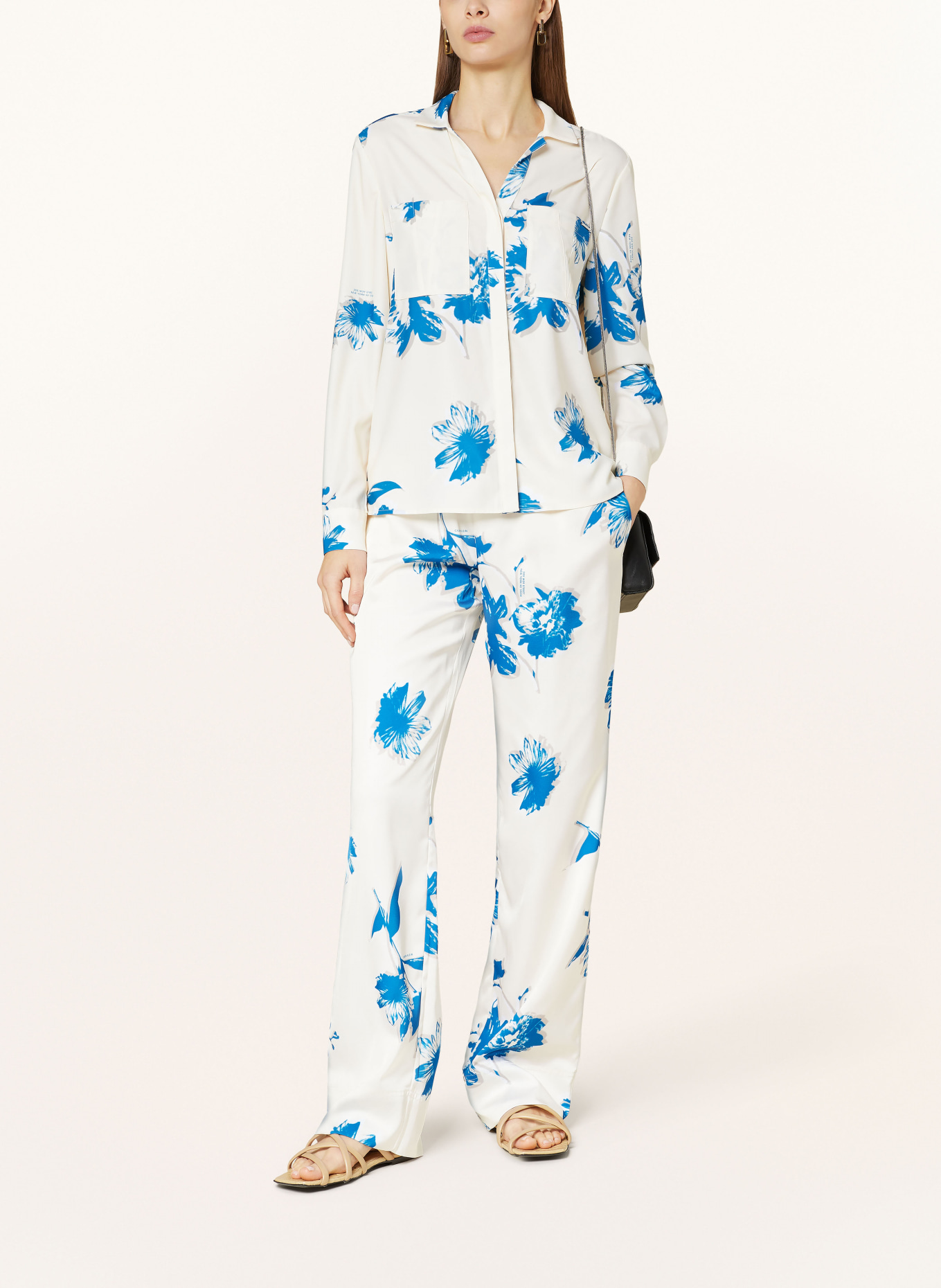 Calvin Klein Satin trousers, Color: BLUE/ WHITE/ LIGHT GRAY (Image 2)