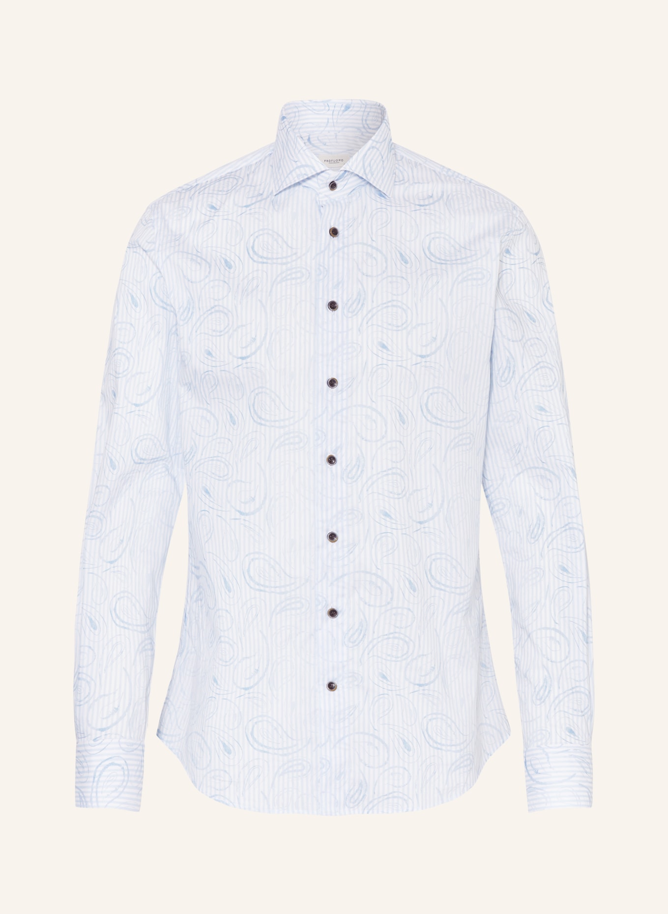 PROFUOMO Shirt slim fit, Color: LIGHT BLUE/ WHITE (Image 1)