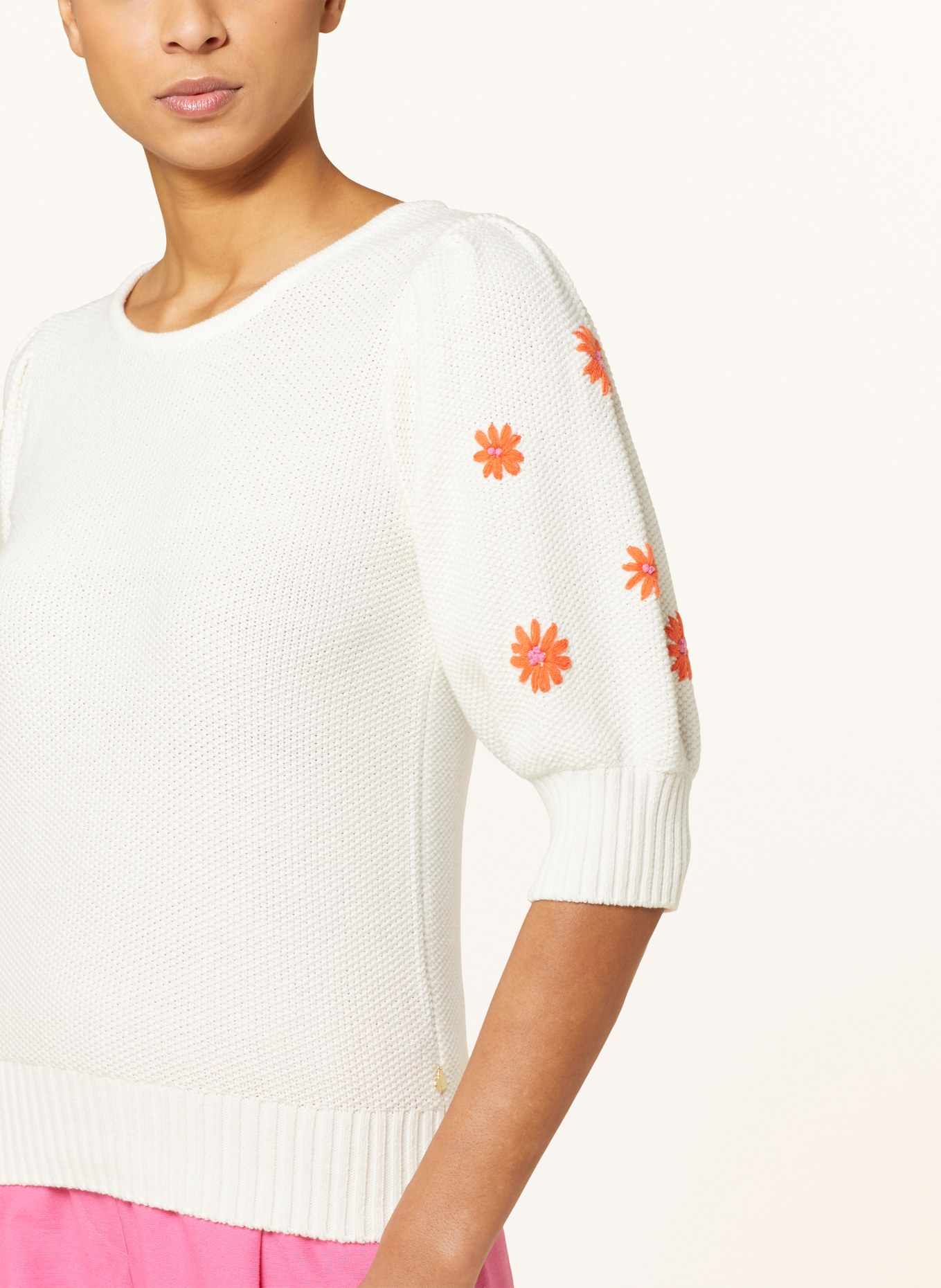 FABIENNE CHAPOT Sweater RICE, Color: WHITE/ ORANGE (Image 4)