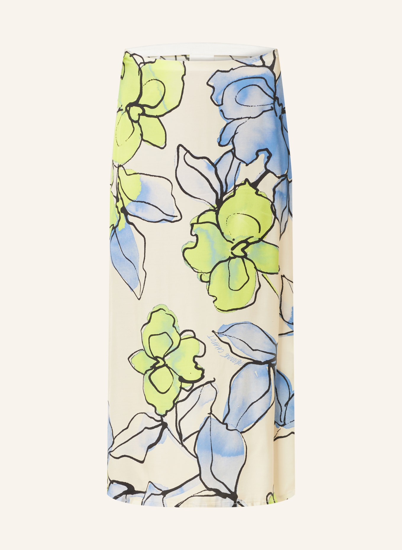 FABIENNE CHAPOT Satin skirt LAURIE, Color: CREAM/ BLUE/ DARK YELLOW (Image 1)