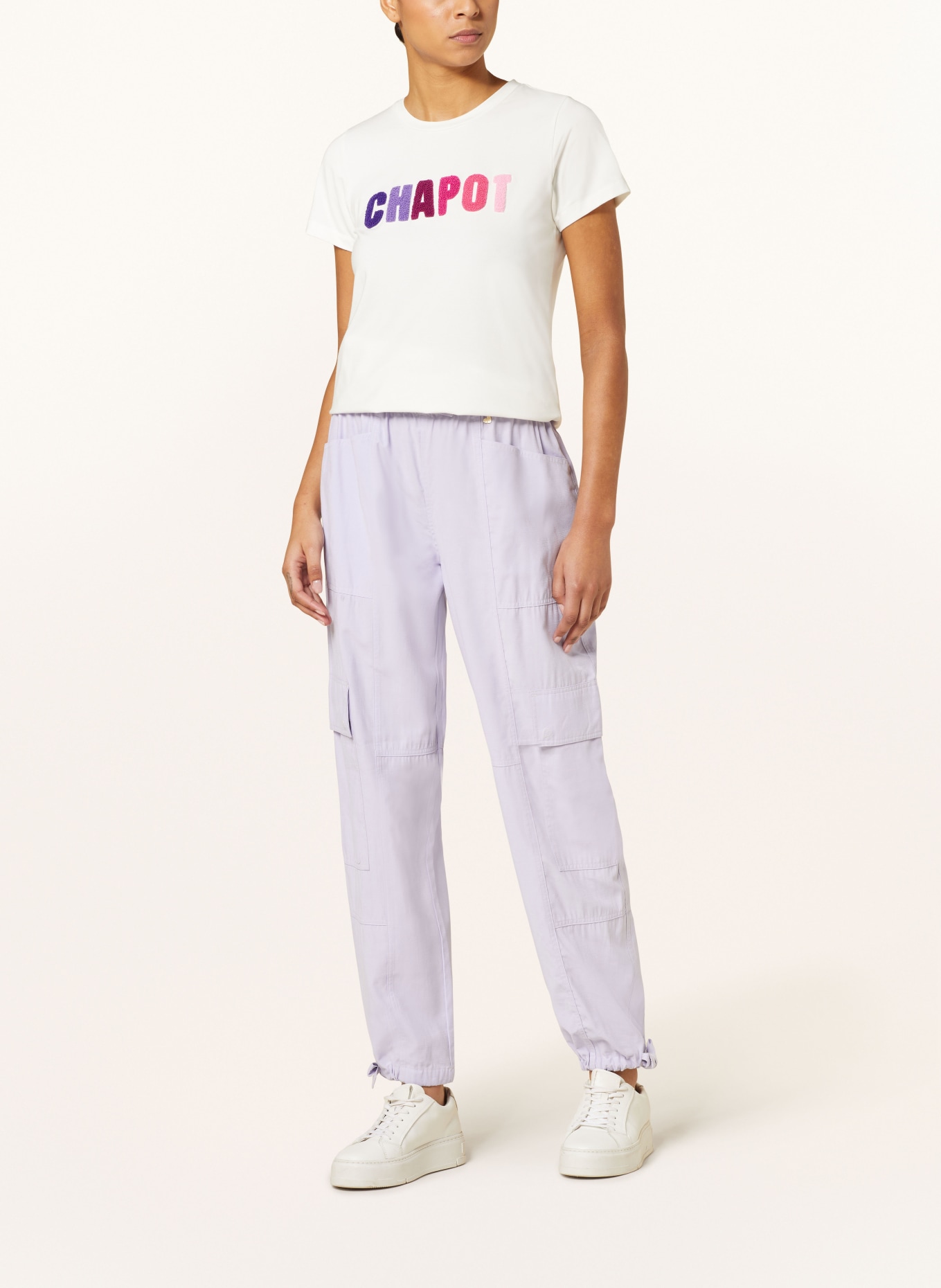 FABIENNE CHAPOT T-shirt TERRY, Color: WHITE/ PINK/ PURPLE (Image 2)