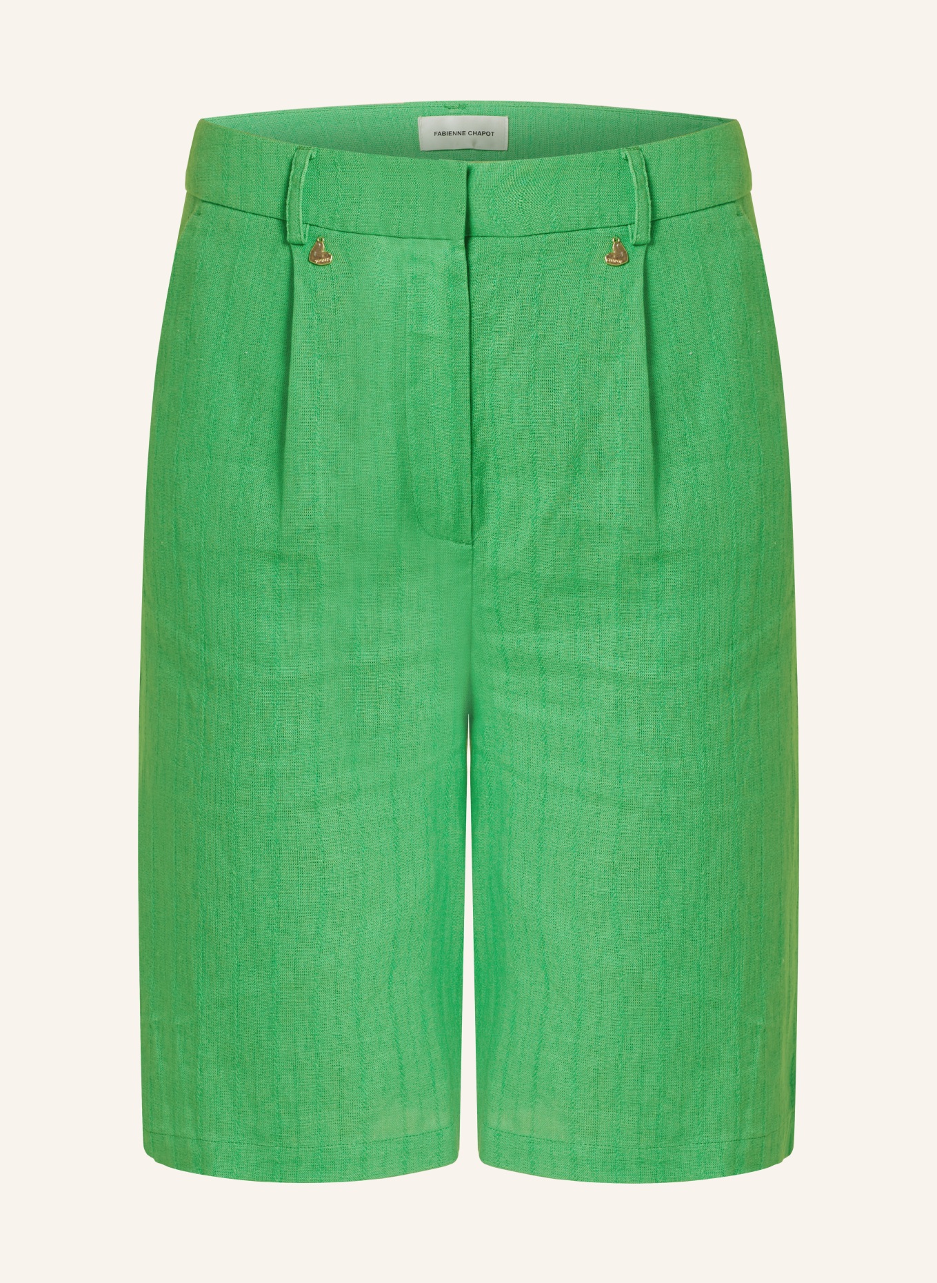 FABIENNE CHAPOT Shorts JULIA with linen, Color: GREEN (Image 1)