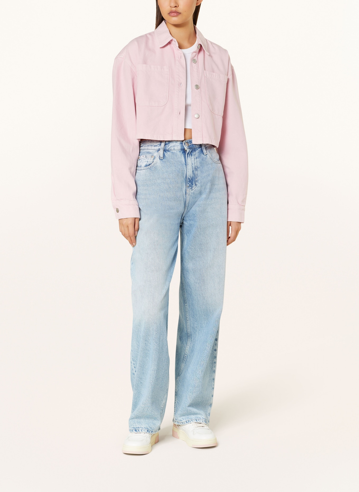 COLOURFUL REBEL Krótka kurtka jeansowa OLLE, Kolor: JASNORÓŻOWY (Obrazek 2)