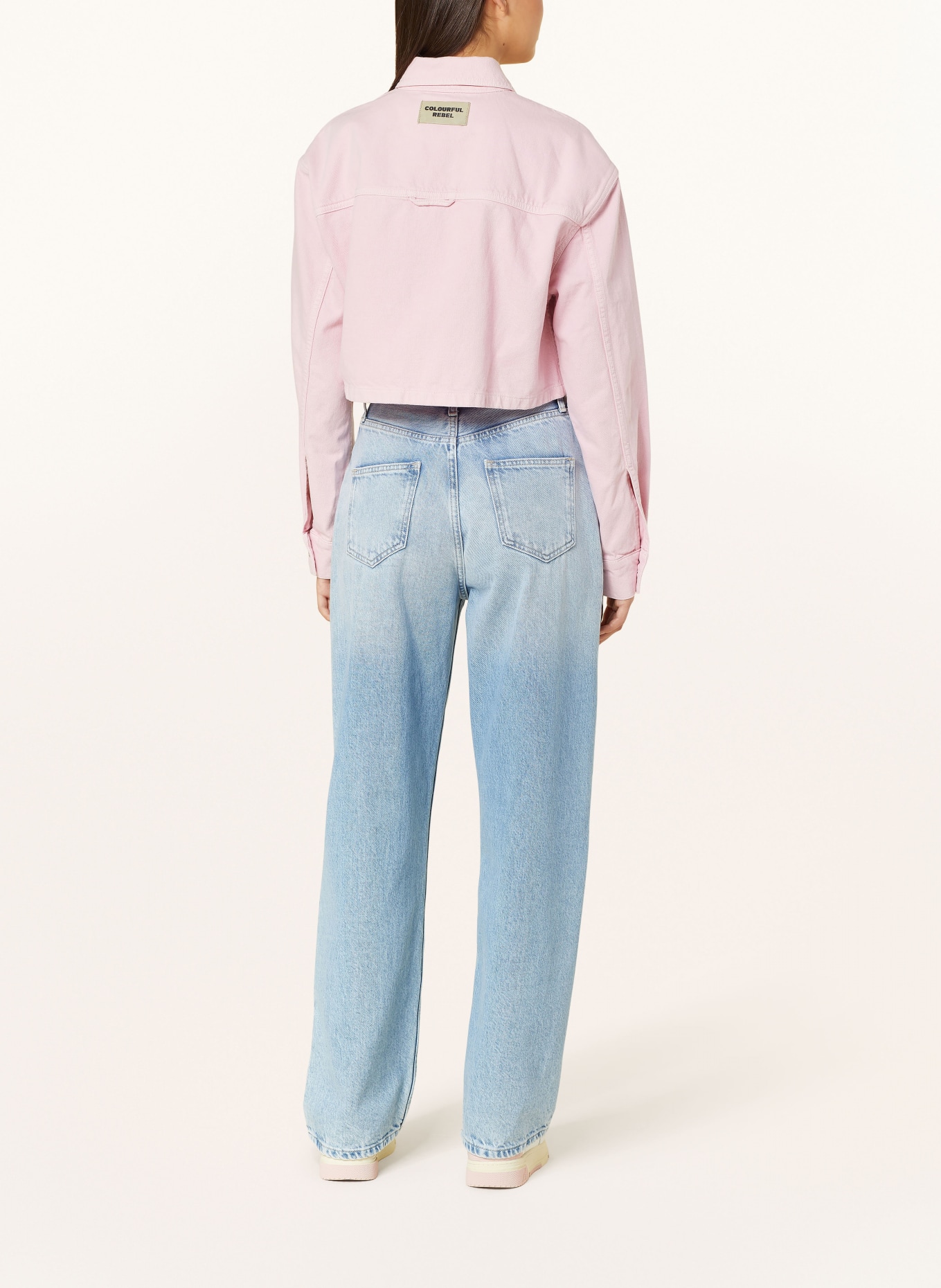 COLOURFUL REBEL Krótka kurtka jeansowa OLLE, Kolor: JASNORÓŻOWY (Obrazek 3)