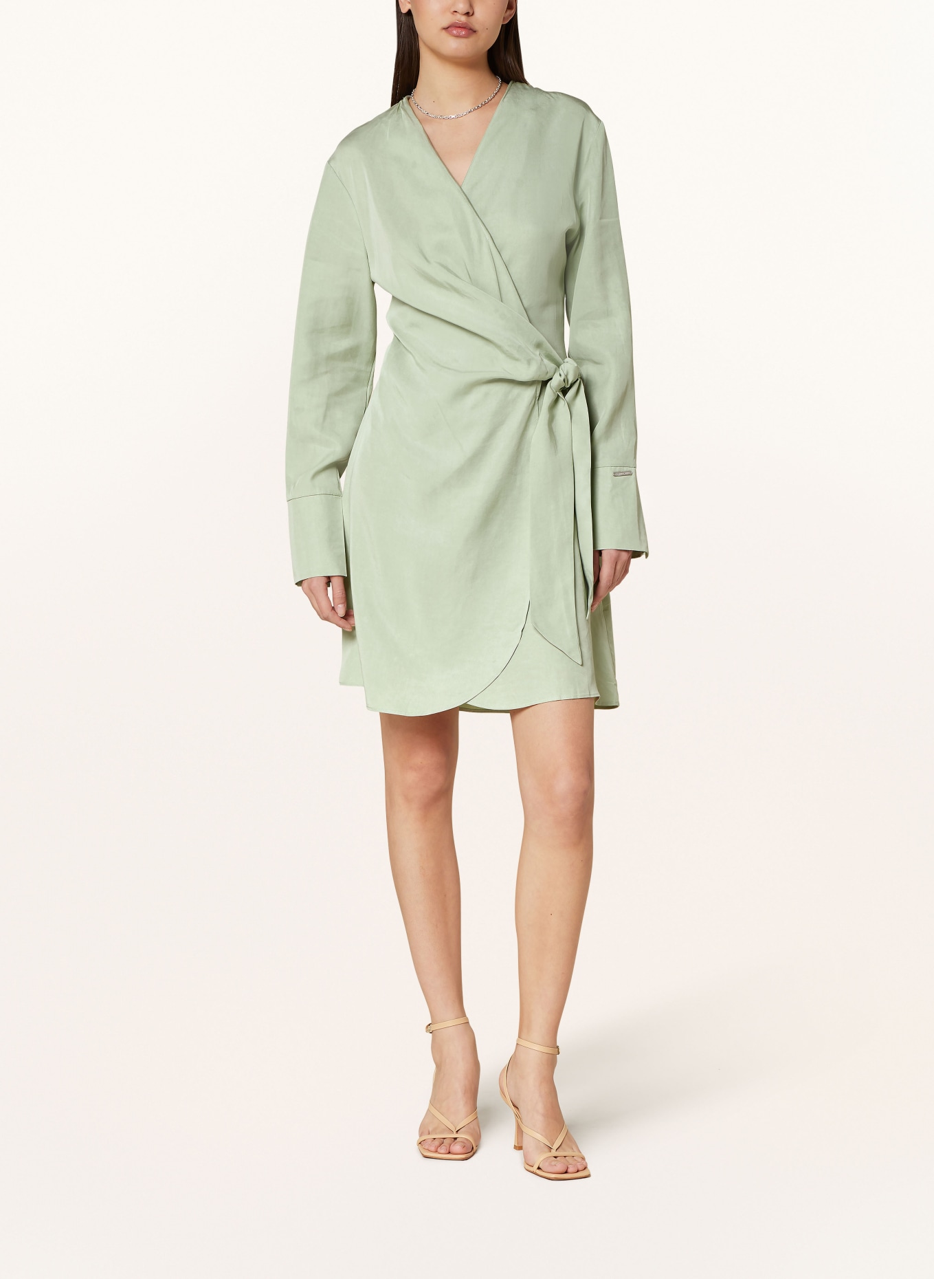 COLOURFUL REBEL Wrap dress DORIN, Color: LIGHT GREEN (Image 2)