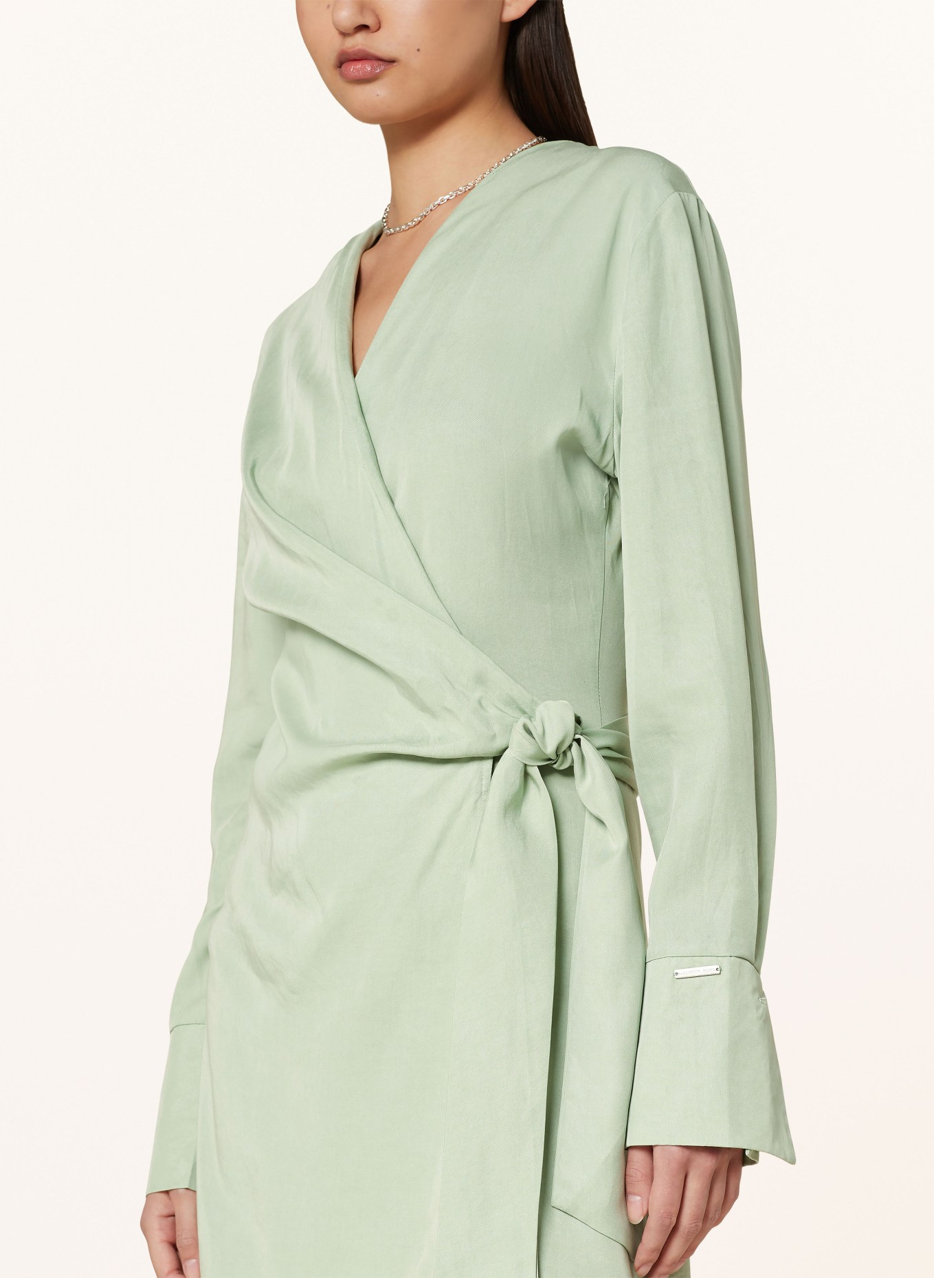 COLOURFUL REBEL Wrap dress DORIN, Color: LIGHT GREEN (Image 4)