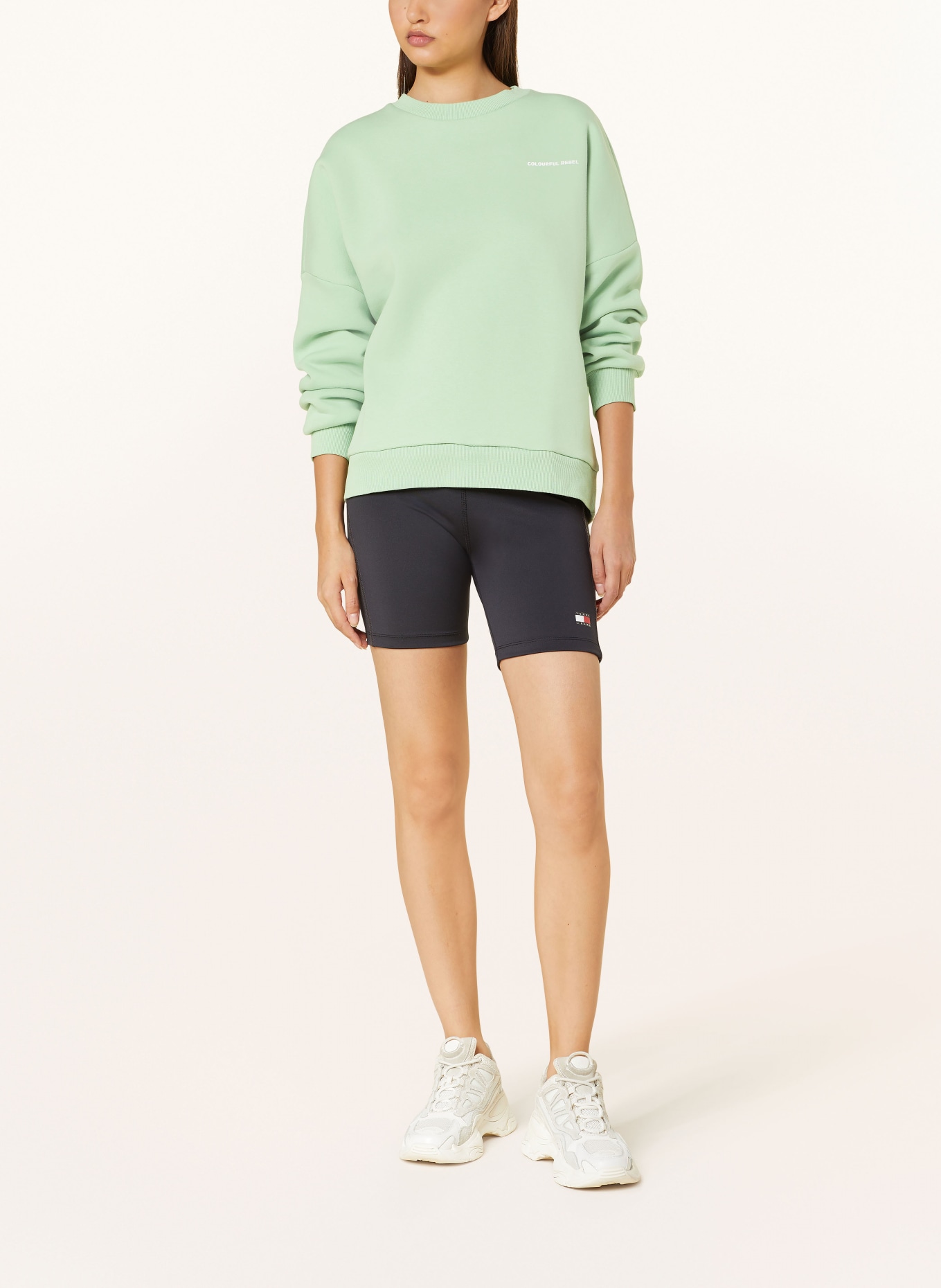 COLOURFUL REBEL Sweatshirt FLOWER, Color: LIGHT GREEN (Image 3)