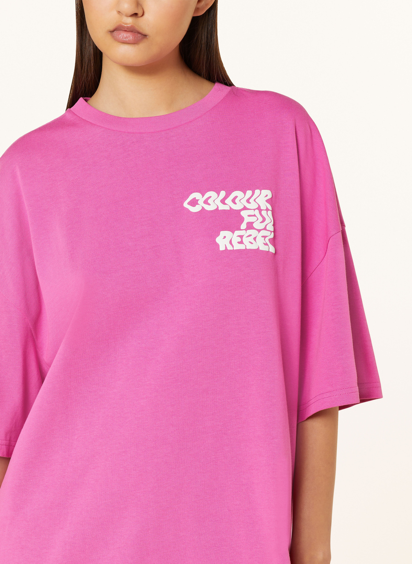COLOURFUL REBEL Oversized tričko, Barva: FUCHSIOVÁ (Obrázek 4)