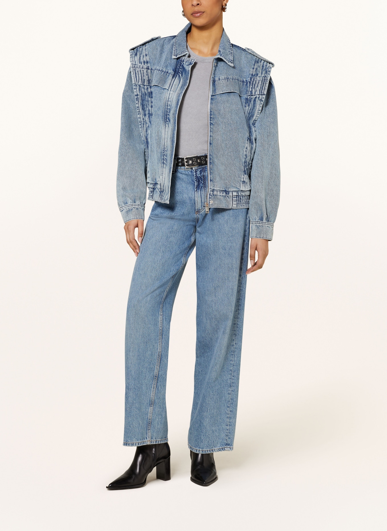 COLOURFUL REBEL Kurtka jeansowa FREJA, Kolor: NIEBIESKI (Obrazek 2)