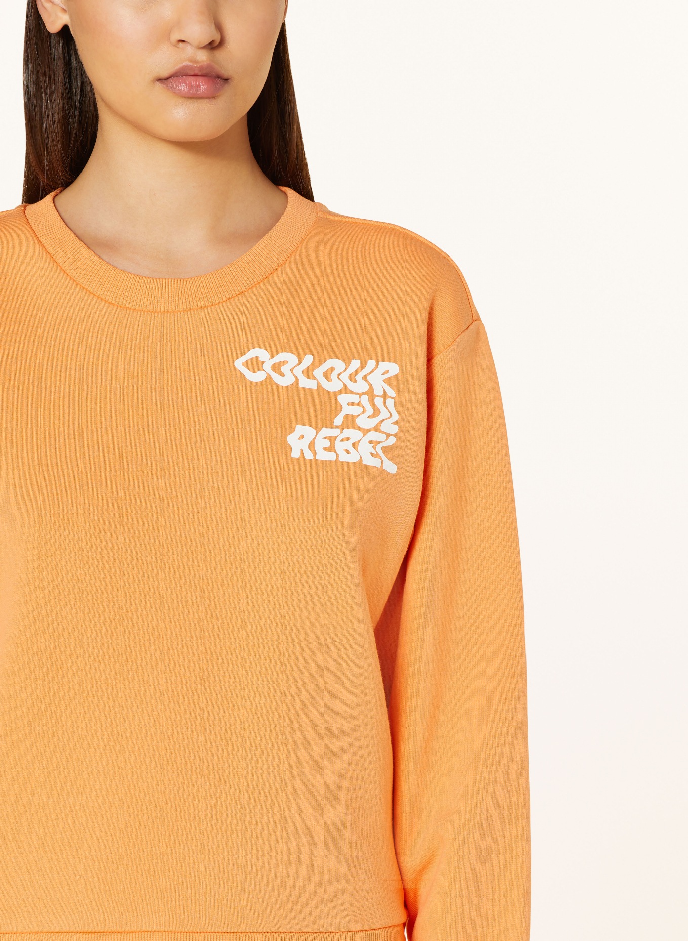 COLOURFUL REBEL Sweatshirt LOGO WAVE, Color: ORANGE (Image 4)