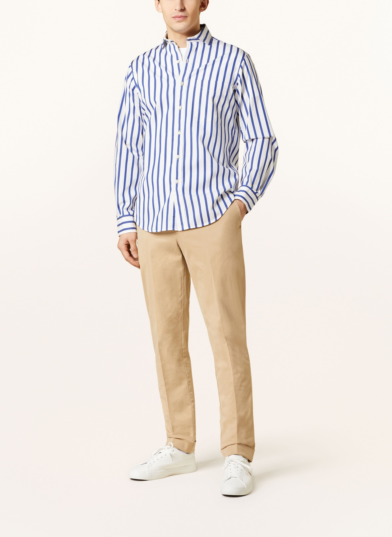 POLO RALPH LAUREN Hemd Custom Fit, Farbe: WEISS/ BLAU (Bild 2)