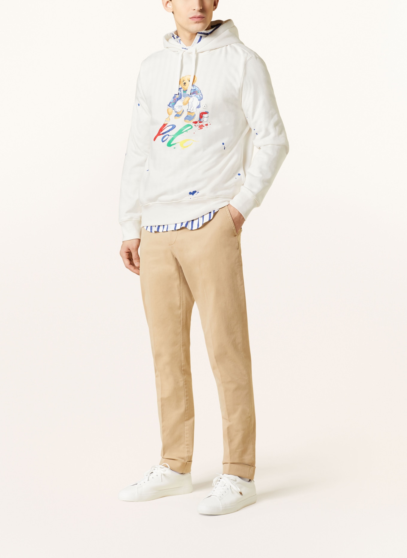 POLO RALPH LAUREN Hemd Custom Fit, Farbe: WEISS/ BLAU (Bild 4)