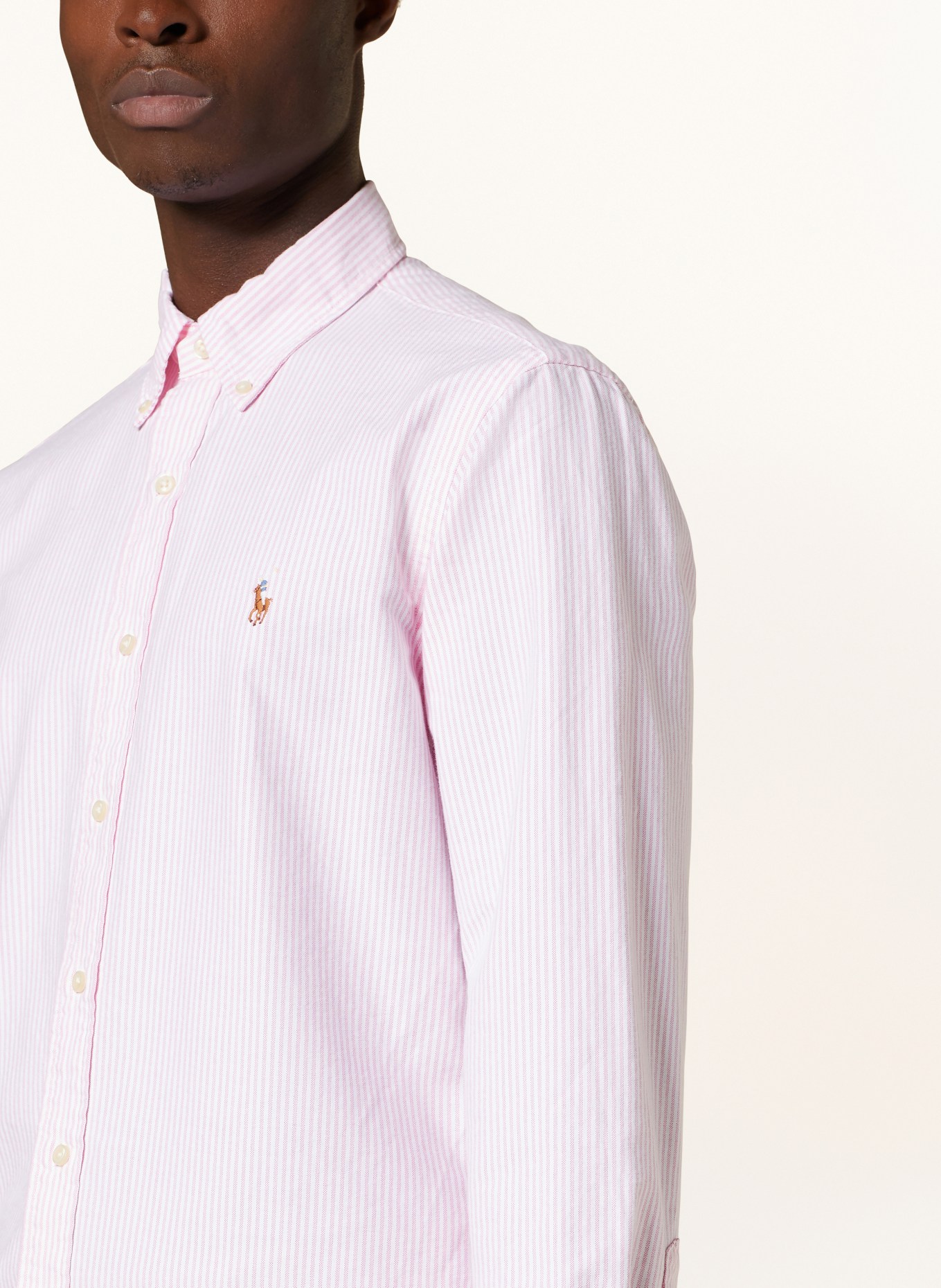 POLO RALPH LAUREN Oxfordhemd Custom Fit, Farbe: ROSÉ/ WEISS (Bild 4)