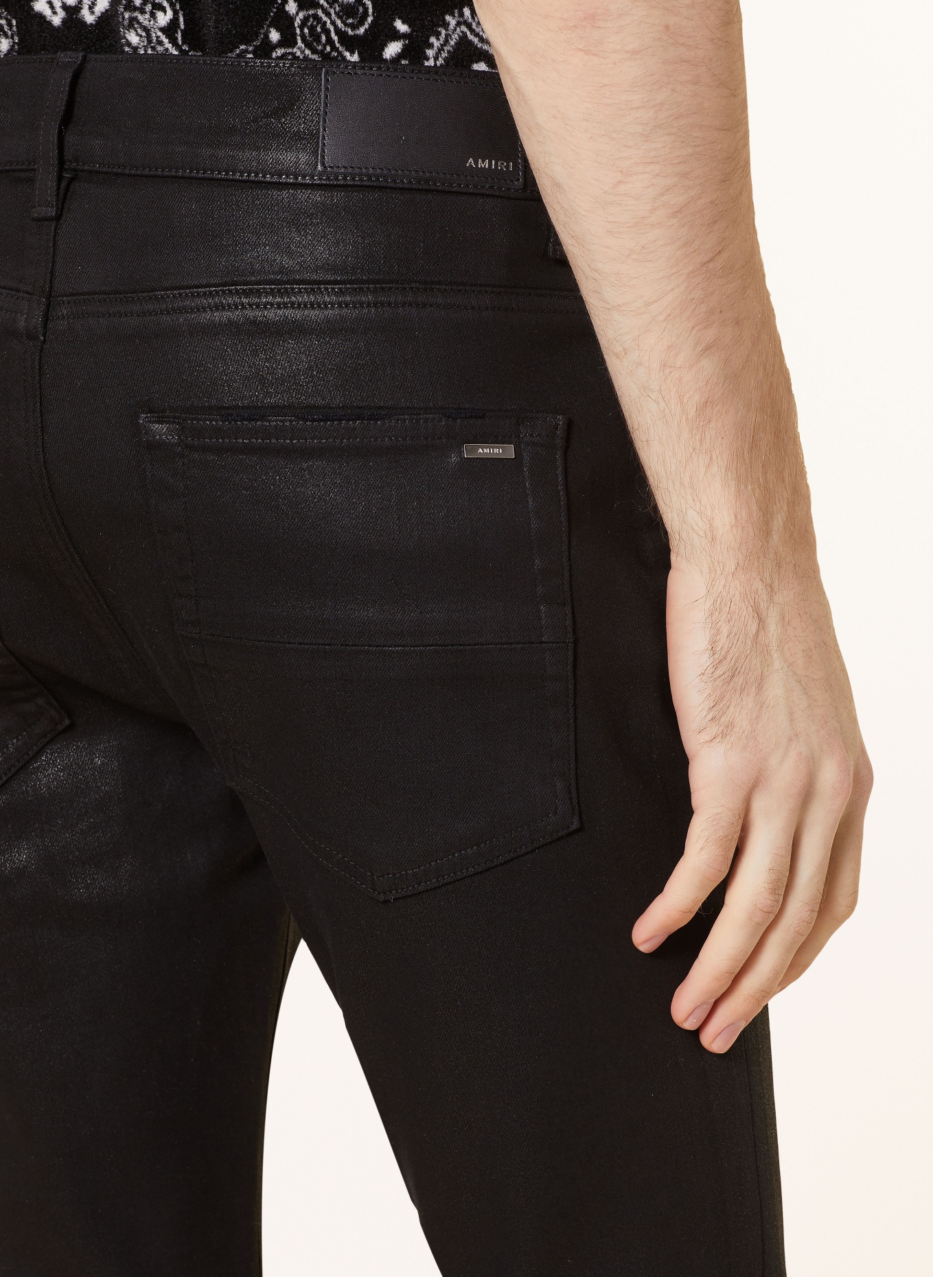 AMIRI Coated Jeans Extra Slim Fit, Farbe: BLACK BLACK (Bild 6)
