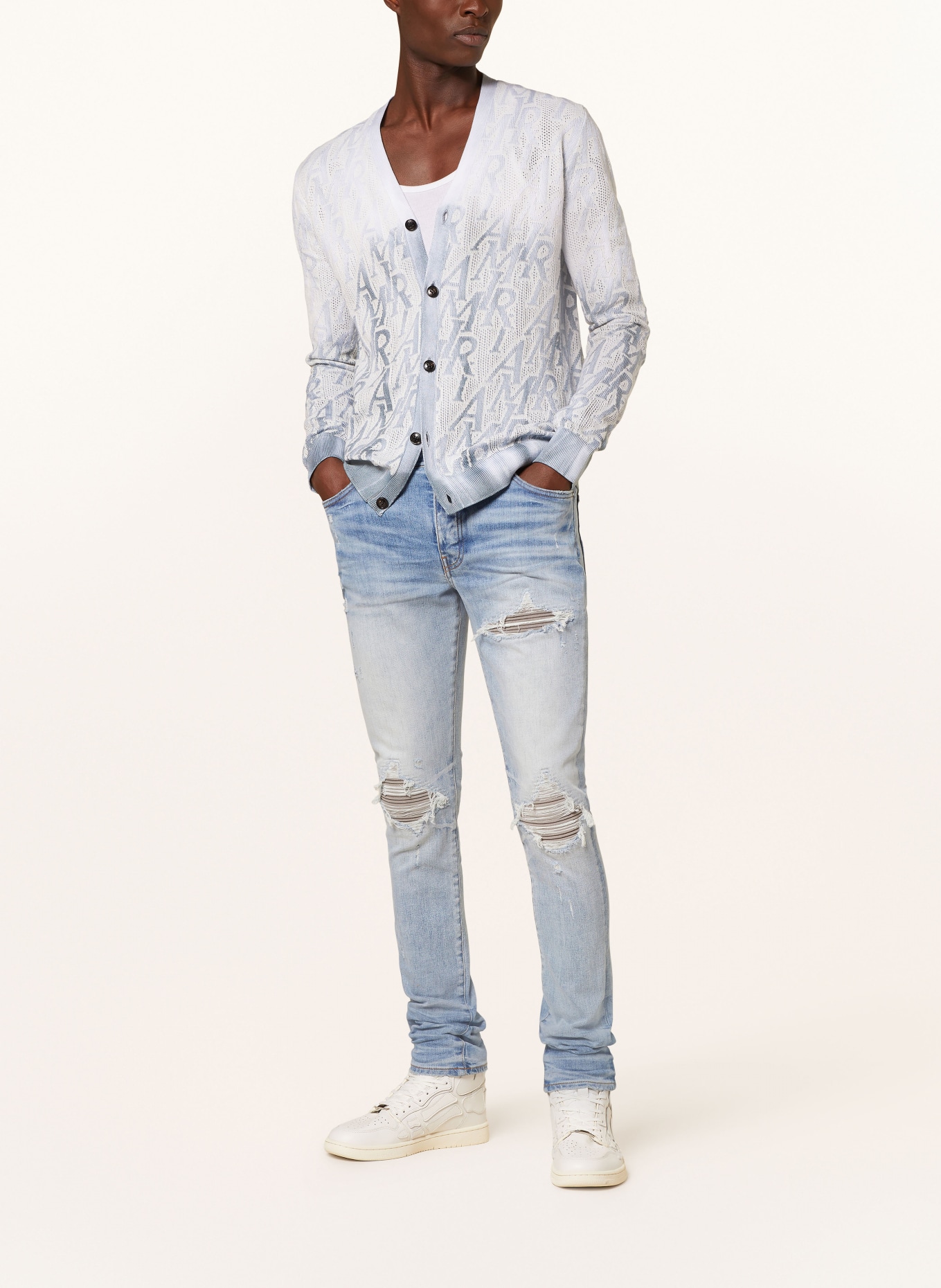 AMIRI Džíny v roztrhaném stylu MX1 Extra Slim Fit, Barva: 426 PERFECT INDIGO (Obrázek 2)