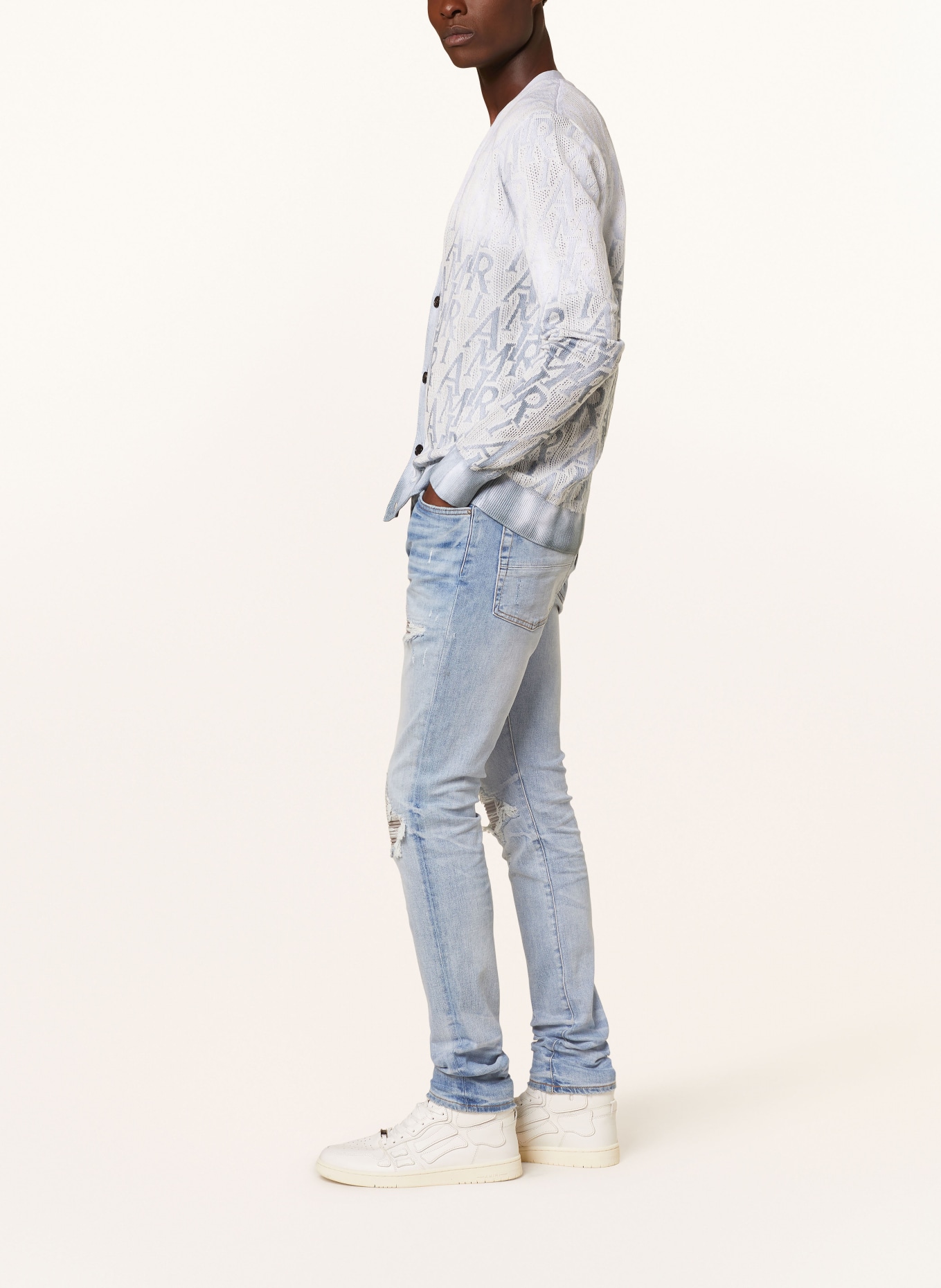 AMIRI Džíny v roztrhaném stylu MX1 Extra Slim Fit, Barva: 426 PERFECT INDIGO (Obrázek 4)