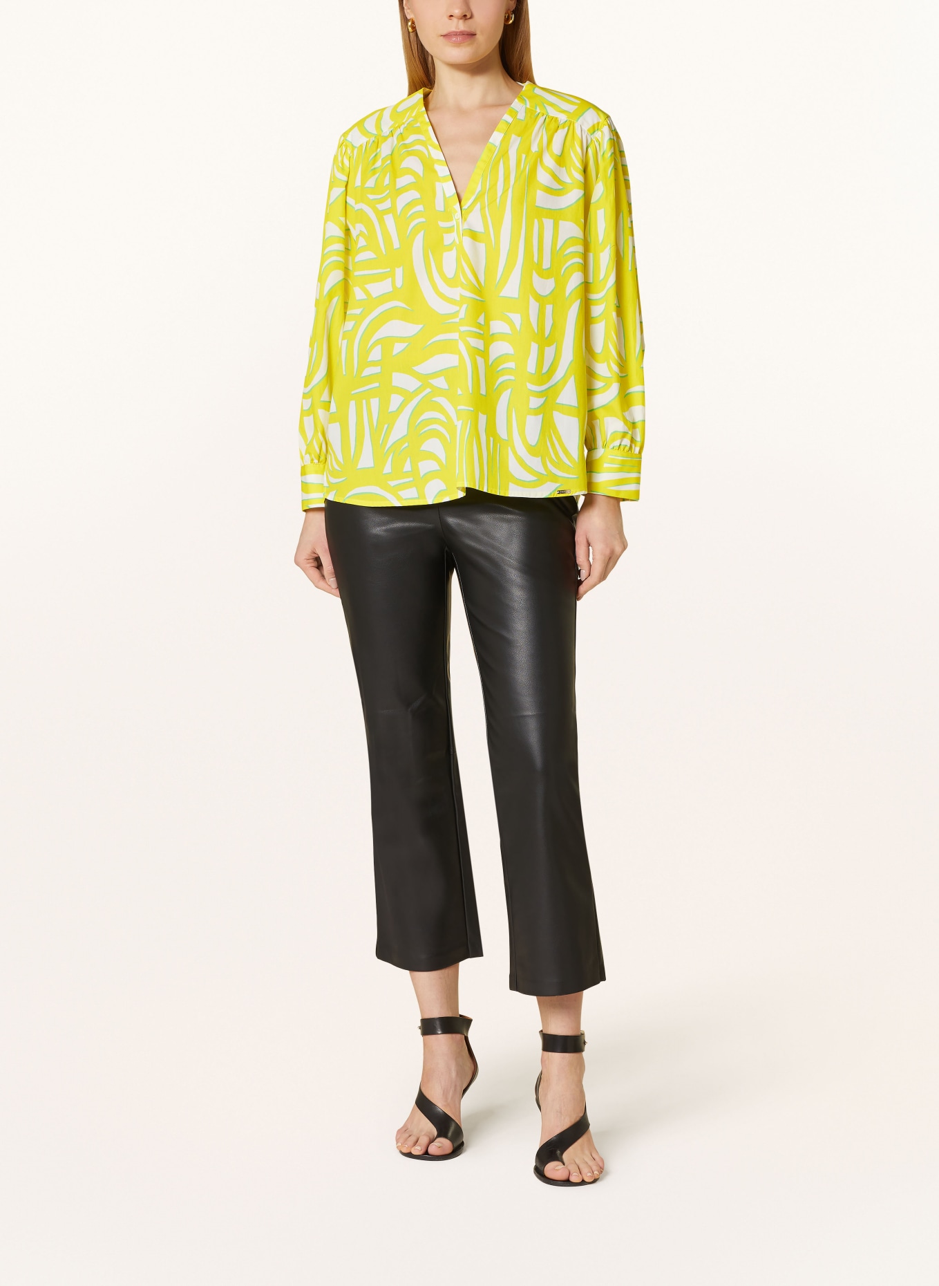 CINQUE Shirt blouse CITUNIKO, Color: DARK YELLOW/ LIGHT YELLOW/ GREEN (Image 2)