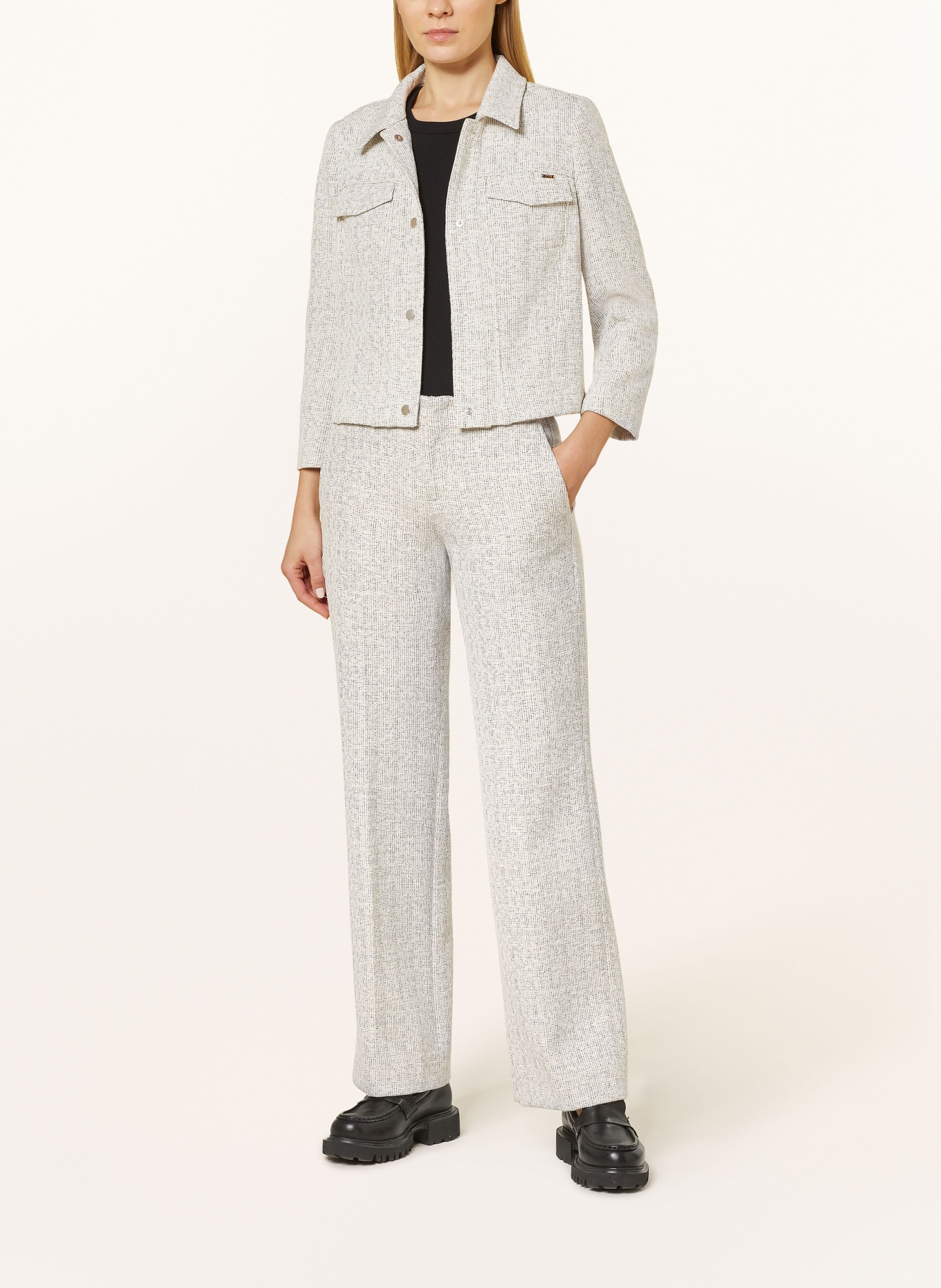 CINQUE Knit trousers CISEAL, Color: CREAM/ WHITE (Image 2)