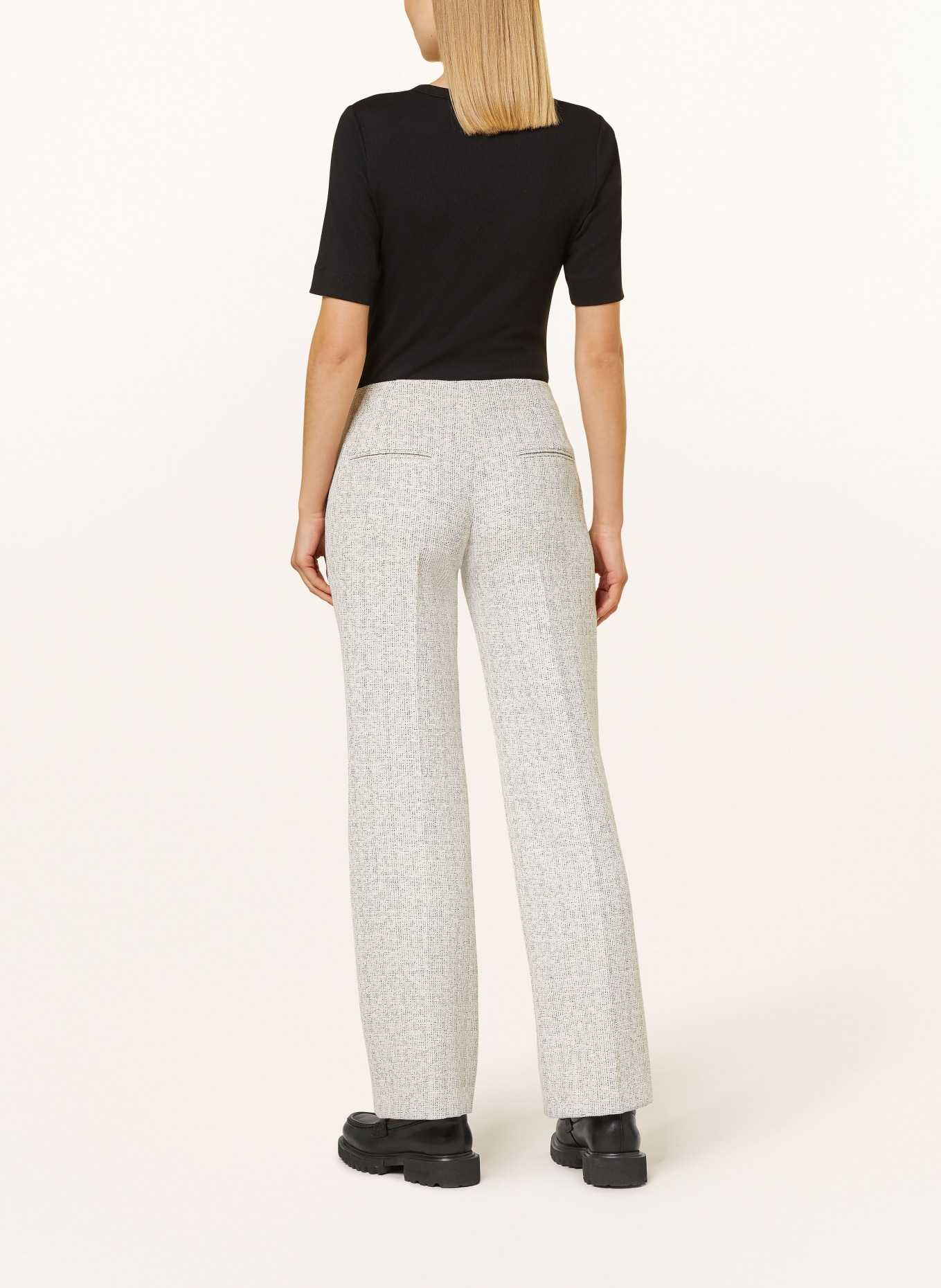 CINQUE Knit trousers CISEAL, Color: CREAM/ WHITE (Image 3)