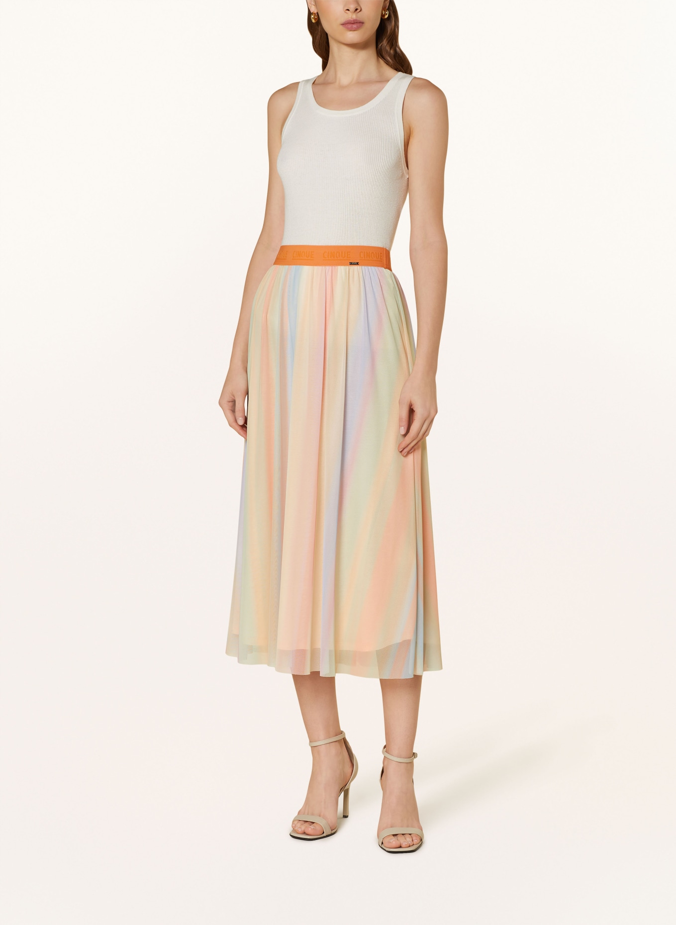 CINQUE Skirt CIFAB, Color: LIGHT BLUE/ LIGHT GREEN/ DARK YELLOW (Image 2)