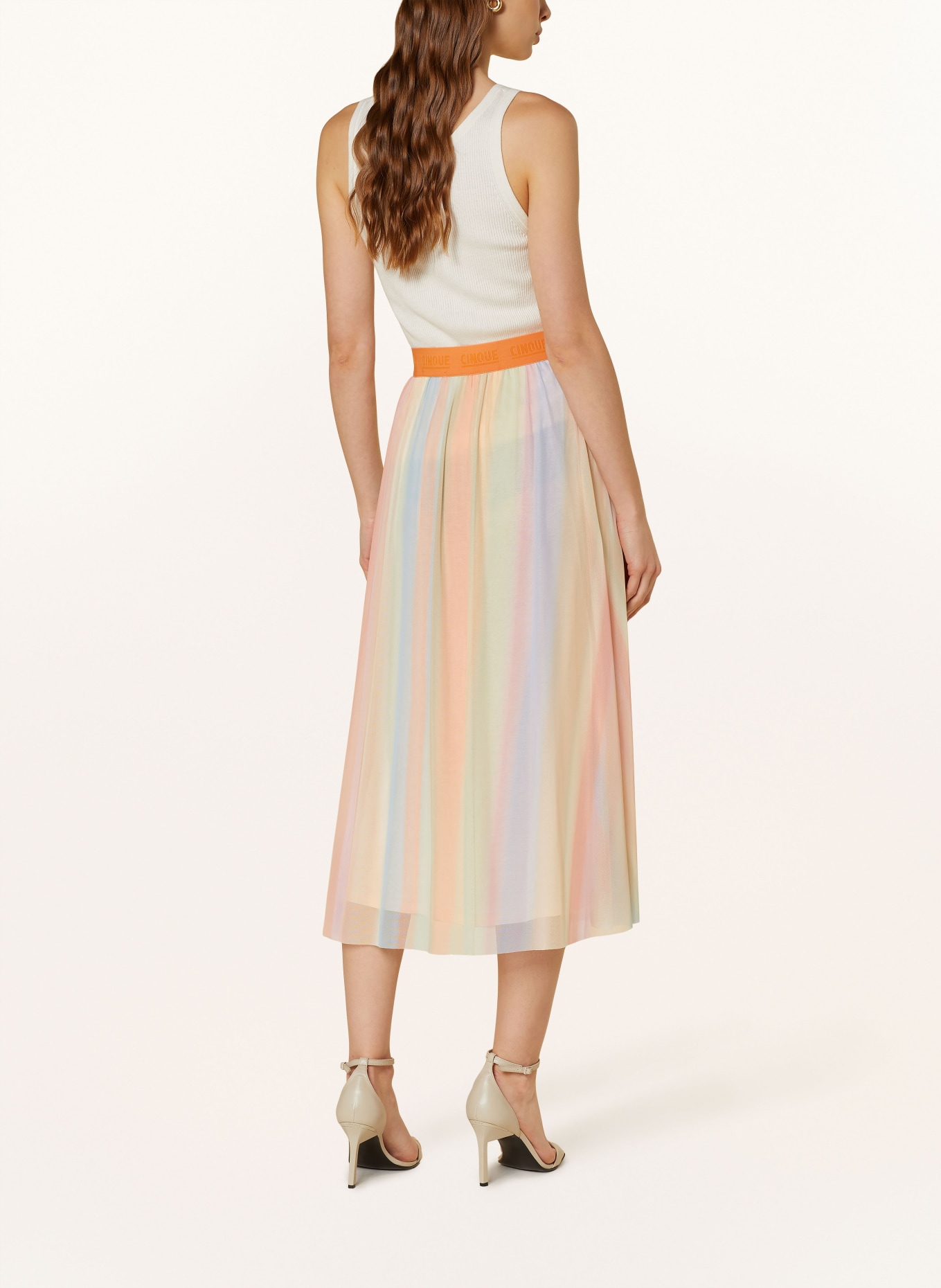 CINQUE Skirt CIFAB, Color: LIGHT BLUE/ LIGHT GREEN/ DARK YELLOW (Image 3)