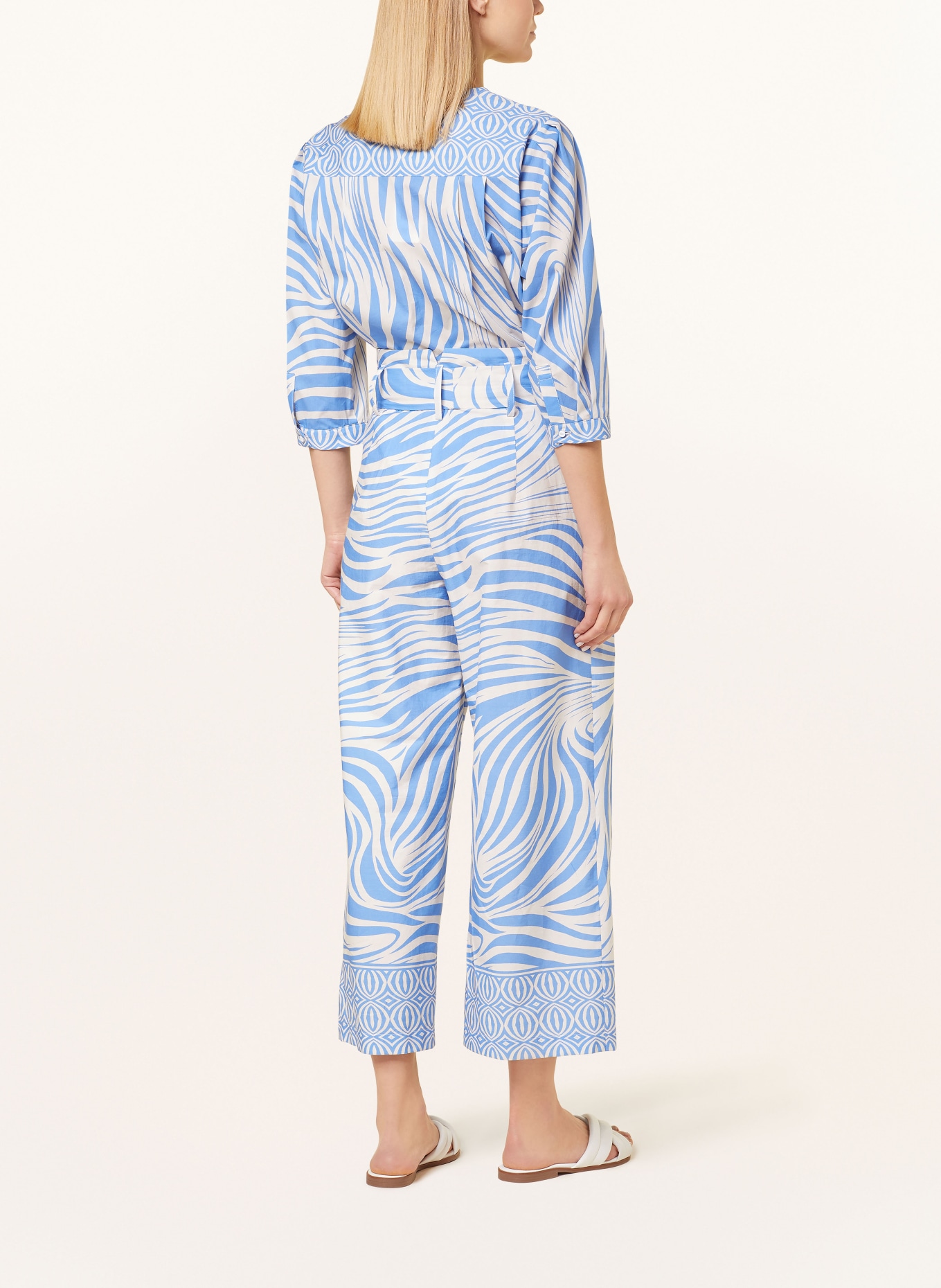 CINQUE 7/8 trousers CIHARPER, Color: BLUE/ WHITE (Image 3)