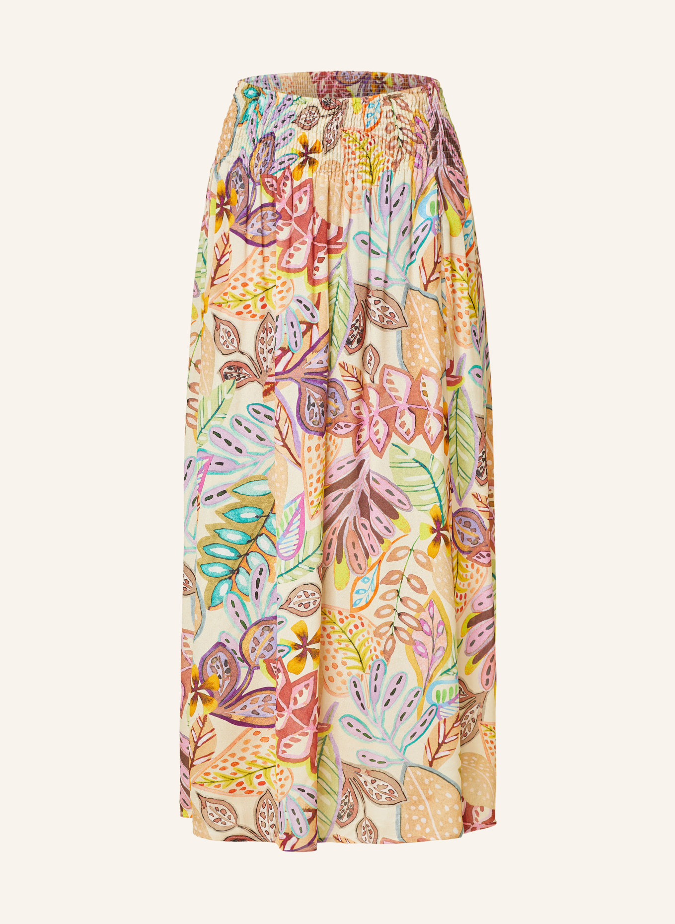 CINQUE Skirt CIKALIA, Color: CREAM/ LIGHT GREEN/ DARK ORANGE (Image 1)