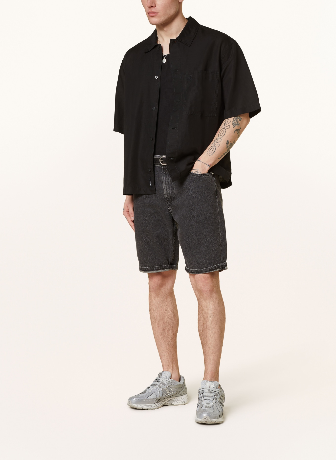 Calvin Klein Jeans Denim shorts regular fit, Color: DARK GRAY (Image 2)