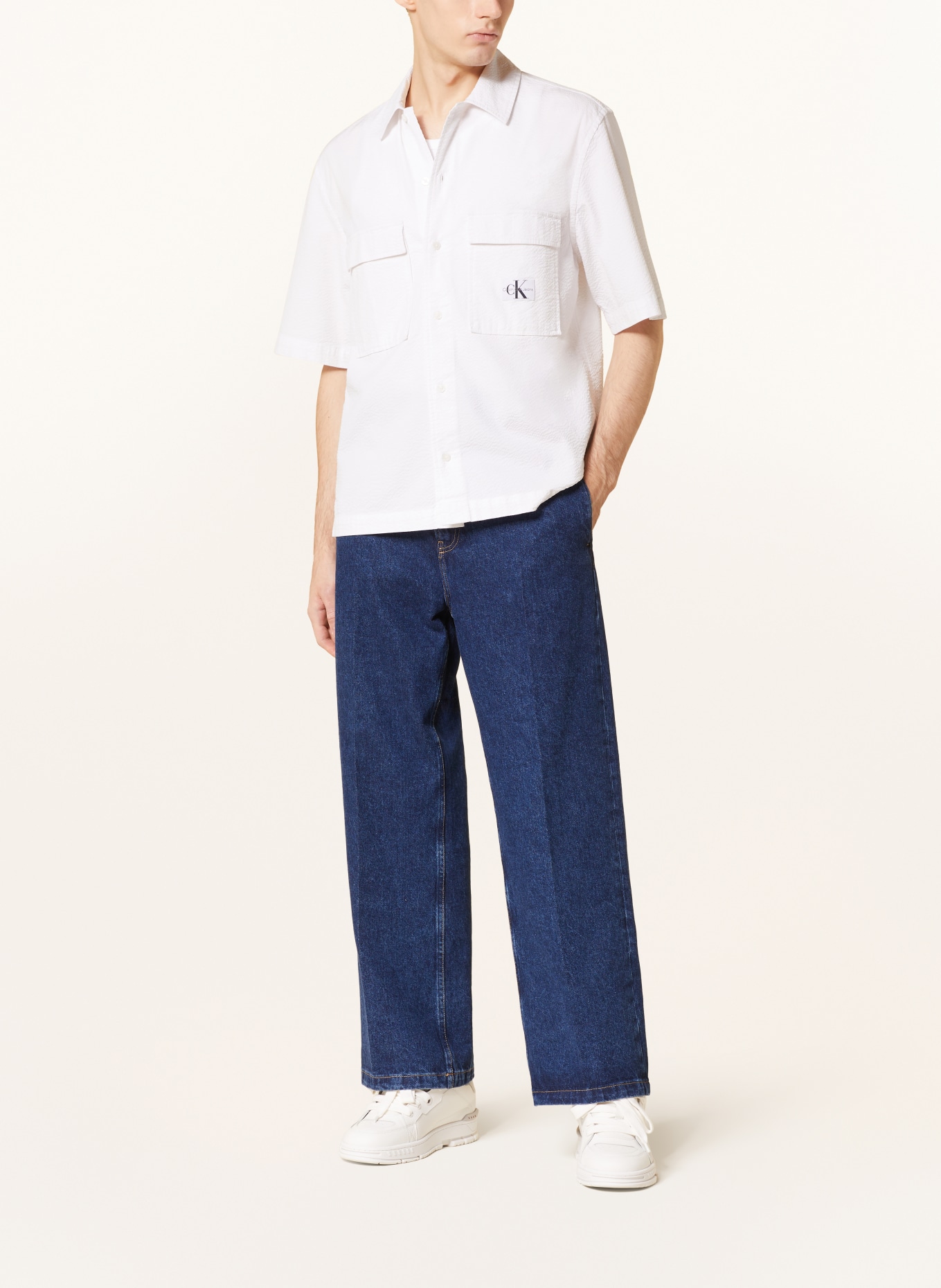 Calvin Klein Jeans Hemd Relaxed Fit, Farbe: WEISS (Bild 2)