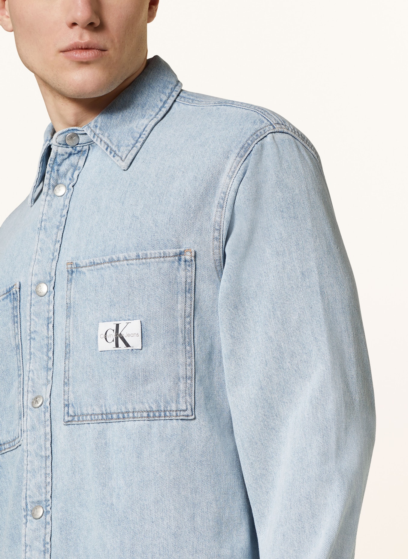 Calvin Klein Jeans Denim overshirt, Color: LIGHT BLUE (Image 4)