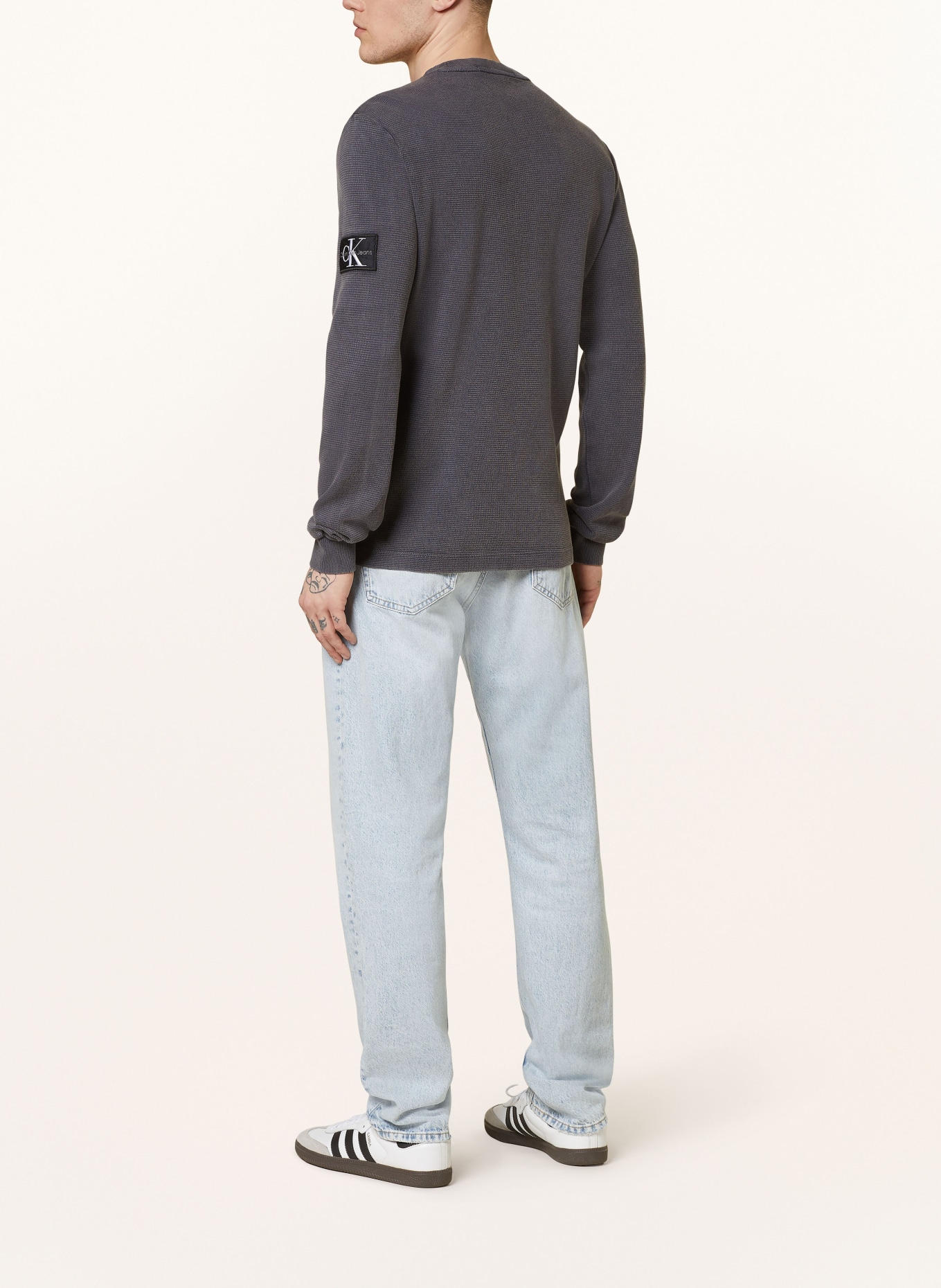 Calvin Klein Jeans Tričko s dlouhým rukávem, Barva: TMAVĚ ŠEDÁ (Obrázek 3)