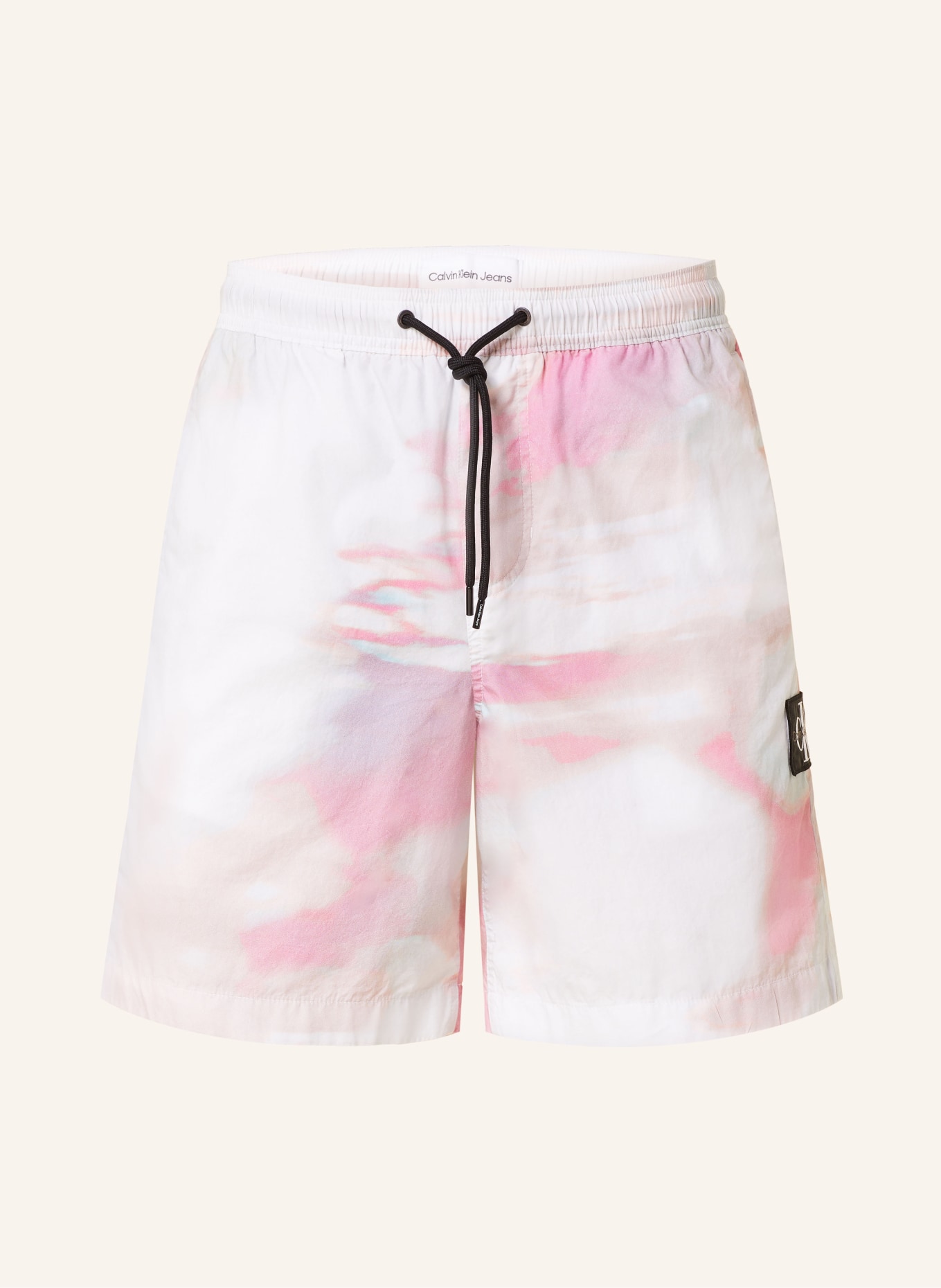 Calvin Klein Jeans Shorts, Color: WHITE/ PINK/ NUDE (Image 1)