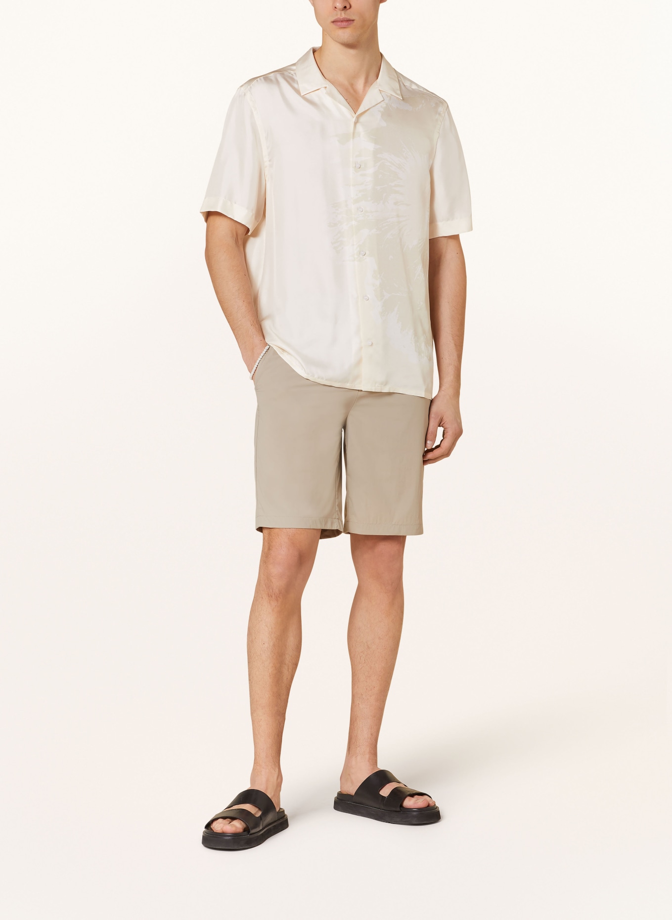 Calvin Klein Resort shirt regular fit made of silk, Color: CREAM/ BEIGE (Image 2)