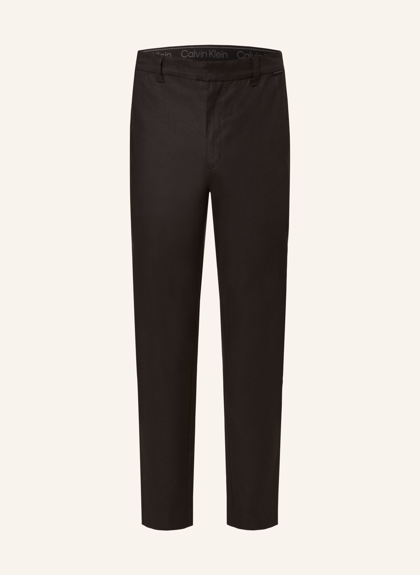 Calvin Klein Chinos extra slim fit with linen, Color: BLACK (Image 1)