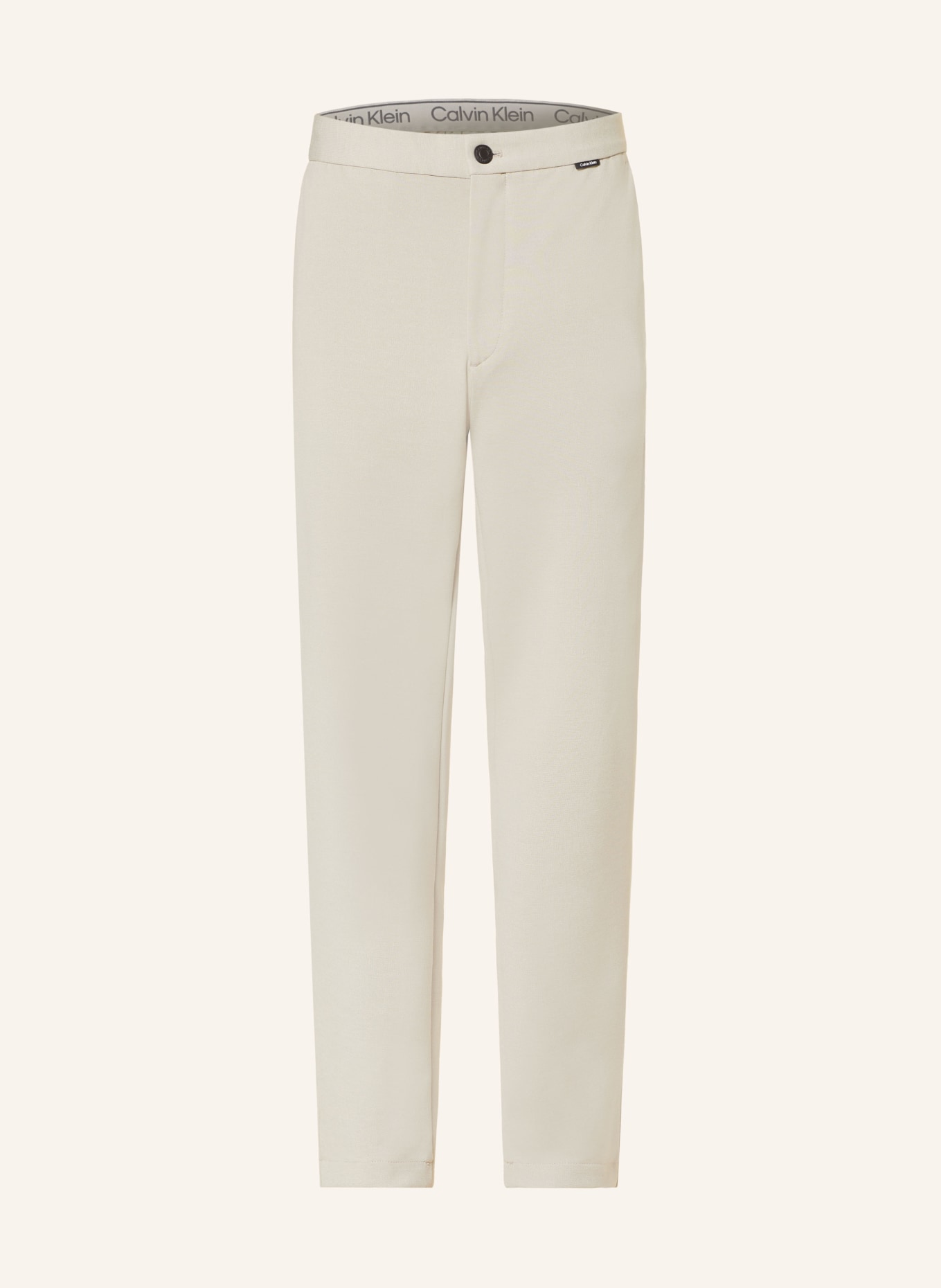 Calvin Klein Žerzejové kalhoty Tapered Fit, Barva: ACE Stony Beige (Obrázek 1)