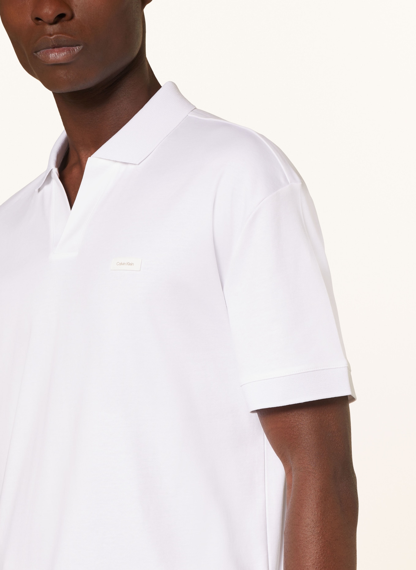 Calvin Klein Jersey-Poloshirt Comfort Fit, Farbe: WEISS (Bild 4)
