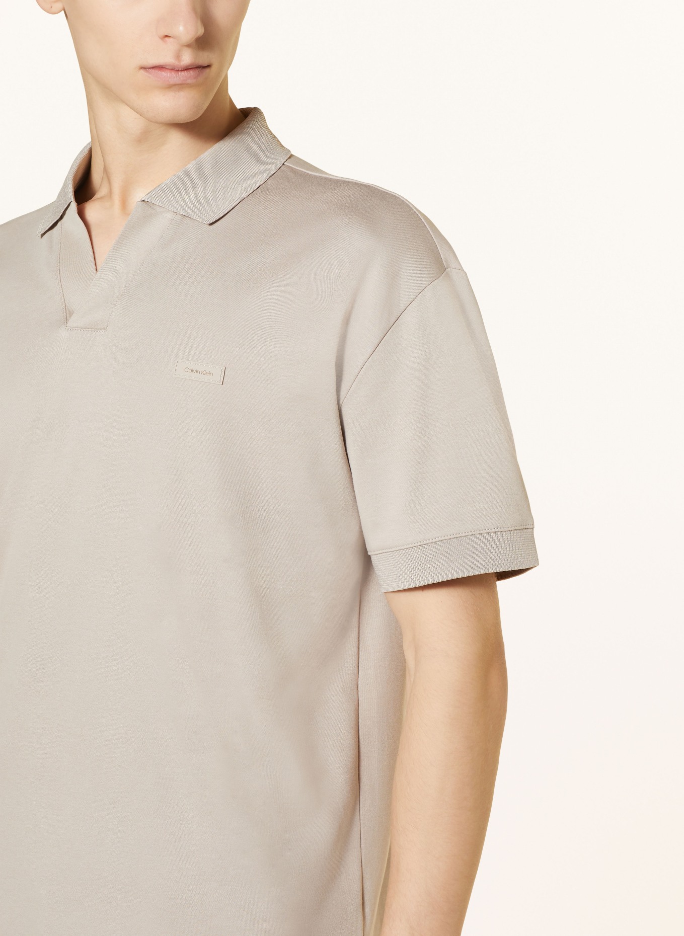 Calvin Klein Jersey polo shirt comfort fit, Color: TAUPE (Image 4)