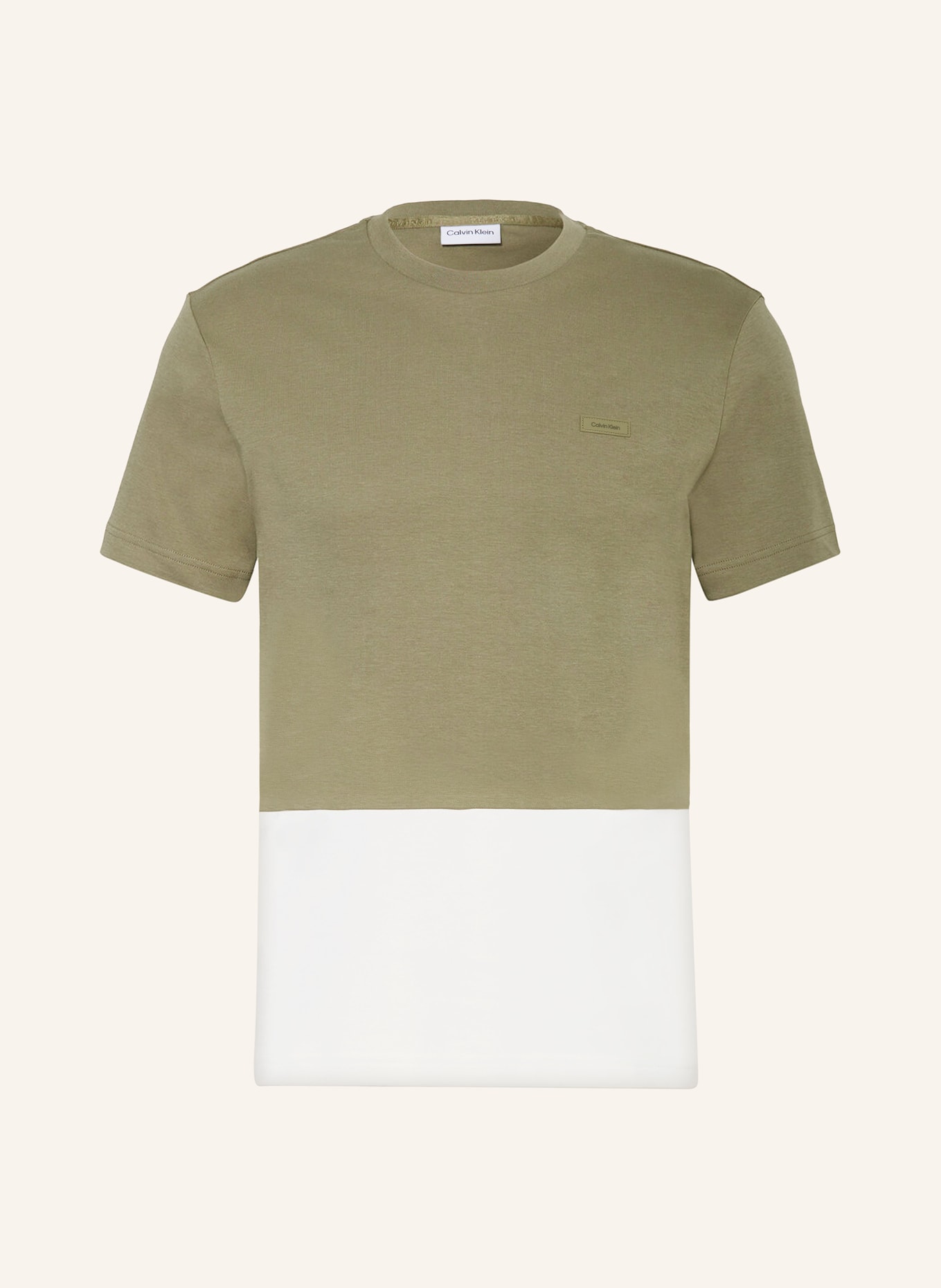 Calvin Klein T-shirt, Kolor: JASNOZIELONY/ ECRU (Obrazek 1)