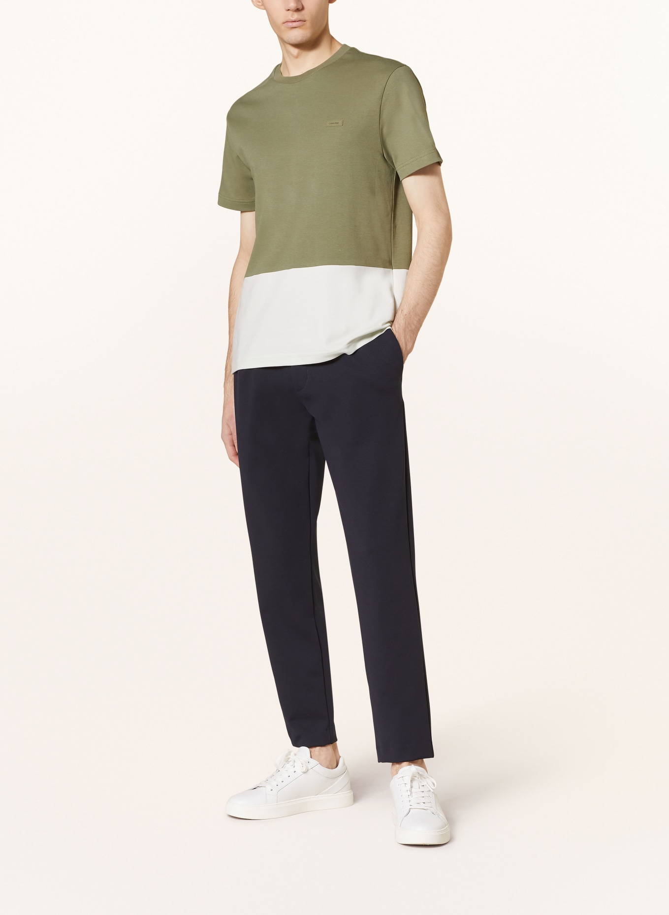 Calvin Klein T-shirt, Kolor: JASNOZIELONY/ ECRU (Obrazek 2)