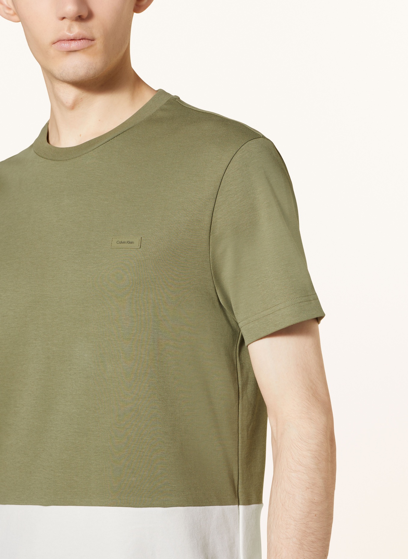 Calvin Klein T-Shirt, Farbe: HELLGRÜN/ ECRU (Bild 4)