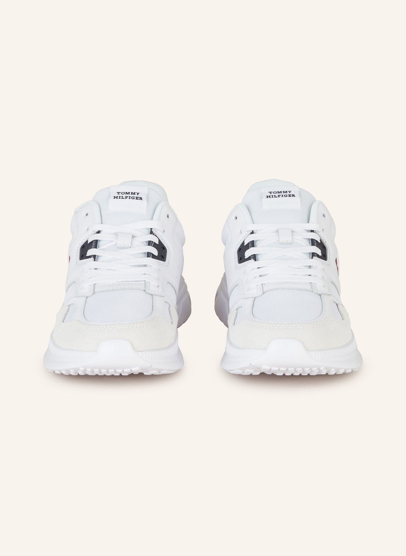 TOMMY HILFIGER Sneaker: WIT / DONKERBLAUW