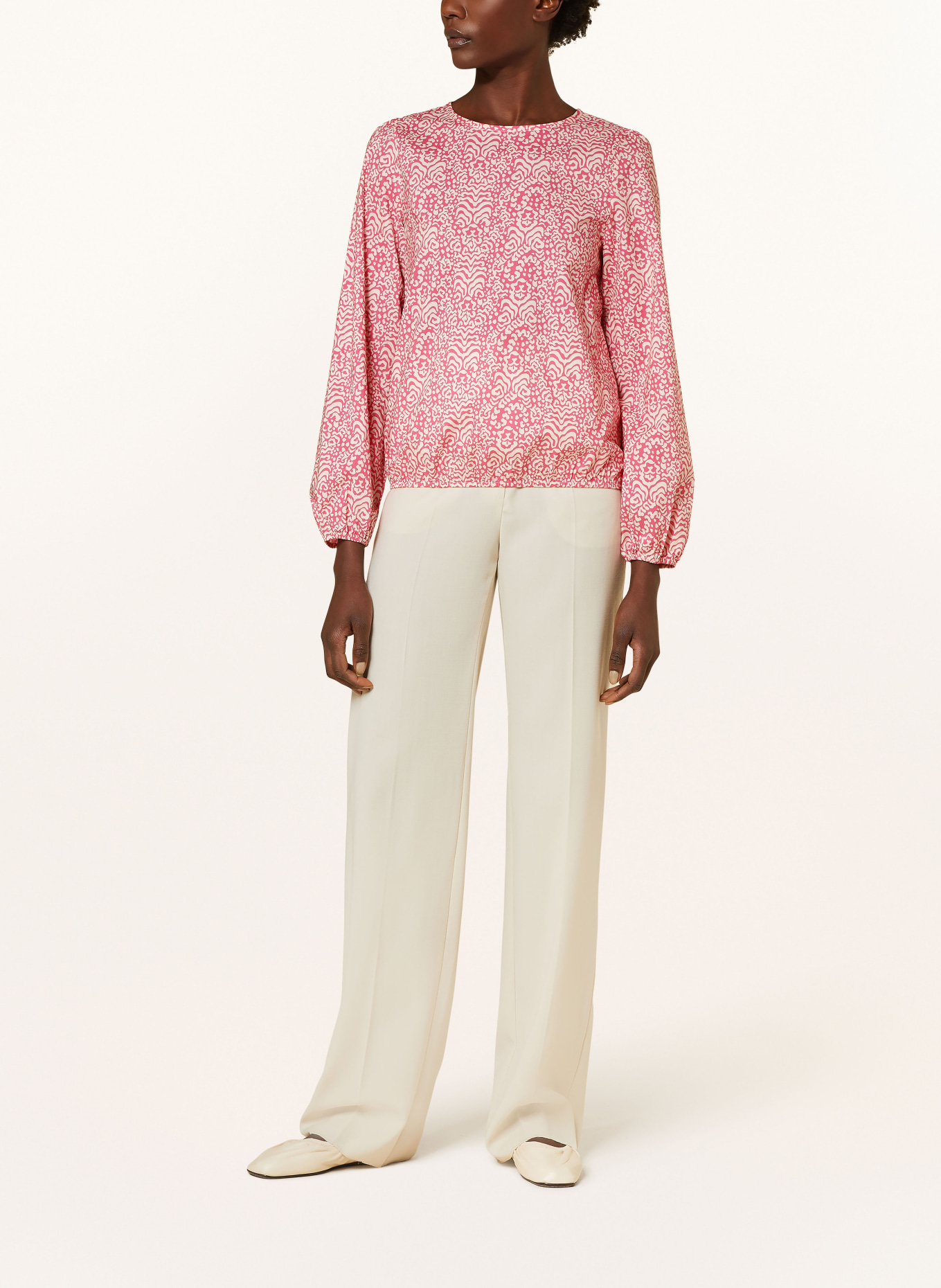 Juvia Shirt blouse NORMA, Color: PINK/ WHITE (Image 2)