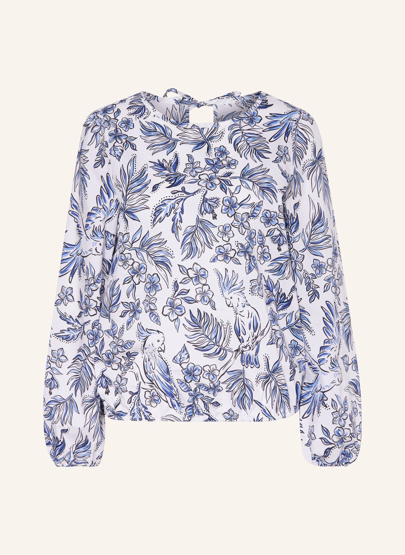Juvia Shirt blouse NORMA, Color: WHITE/ BLUE/ BLACK (Image 1)
