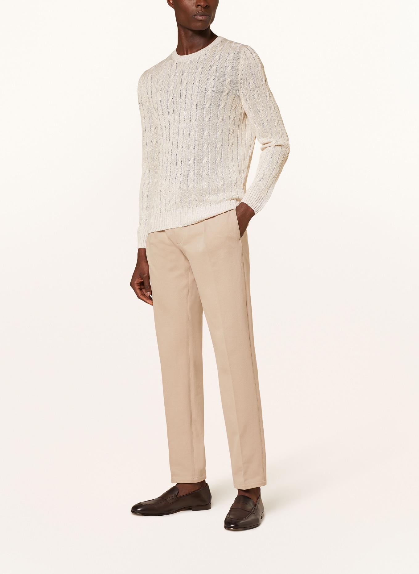 GRAN SASSO Sweter z dodatkiem lnu, Kolor: ECRU (Obrazek 2)