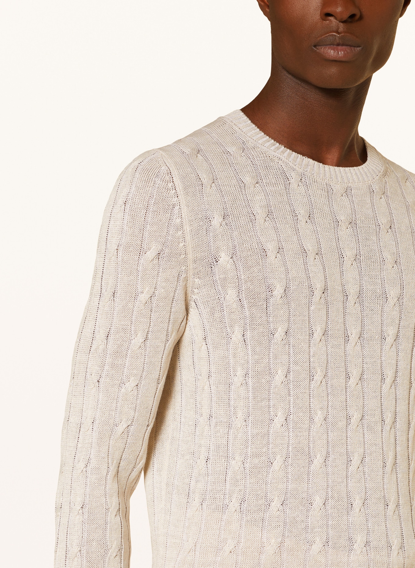 GRAN SASSO Sweater with linen, Color: ECRU (Image 4)