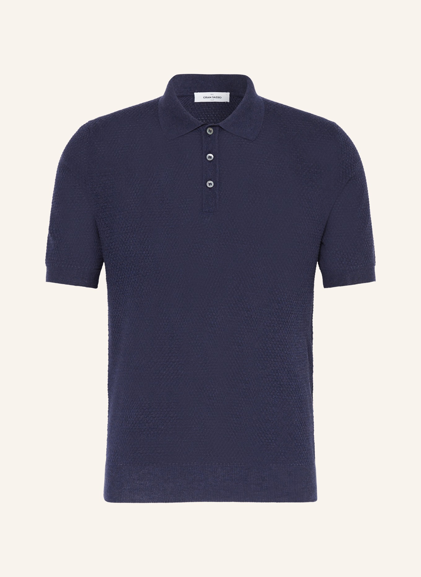 GRAN SASSO Strick-Poloshirt, Farbe: DUNKELBLAU (Bild 1)