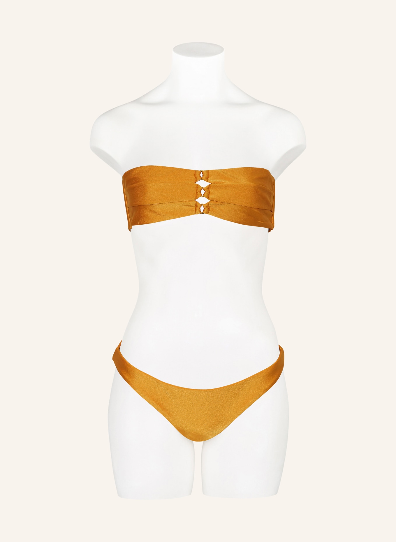 PQ Bandeau bikini top SAND DUNE RIVER, Color: DARK YELLOW (Image 2)