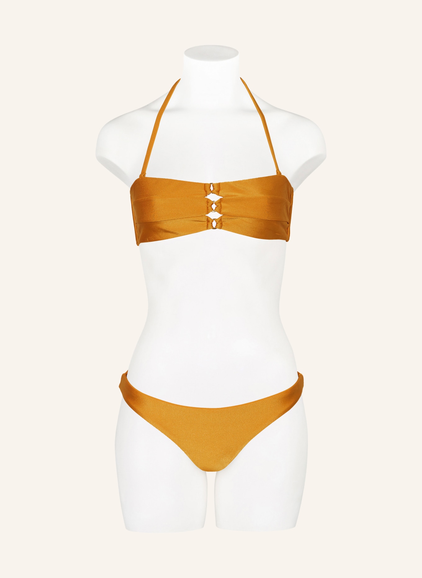 PQ Bandeau bikini top SAND DUNE RIVER, Color: DARK YELLOW (Image 4)